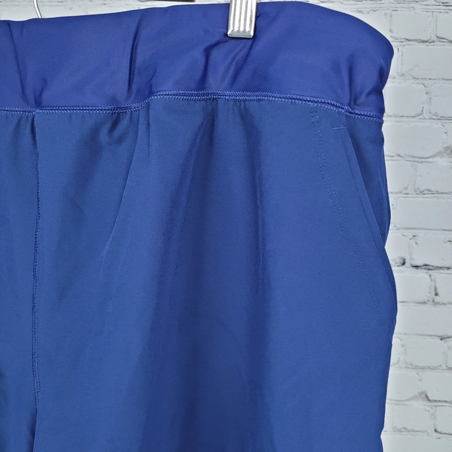 Lands End Navy High Rise Built In Panty Adjustable Stretch Swim Shorts Size 26W
