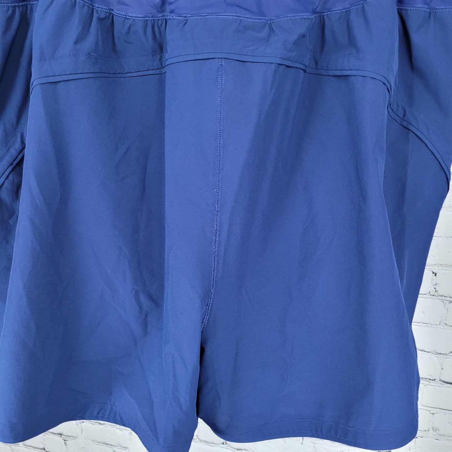 Lands End Navy High Rise Built In Panty Adjustable Stretch Swim Shorts Size 26W
