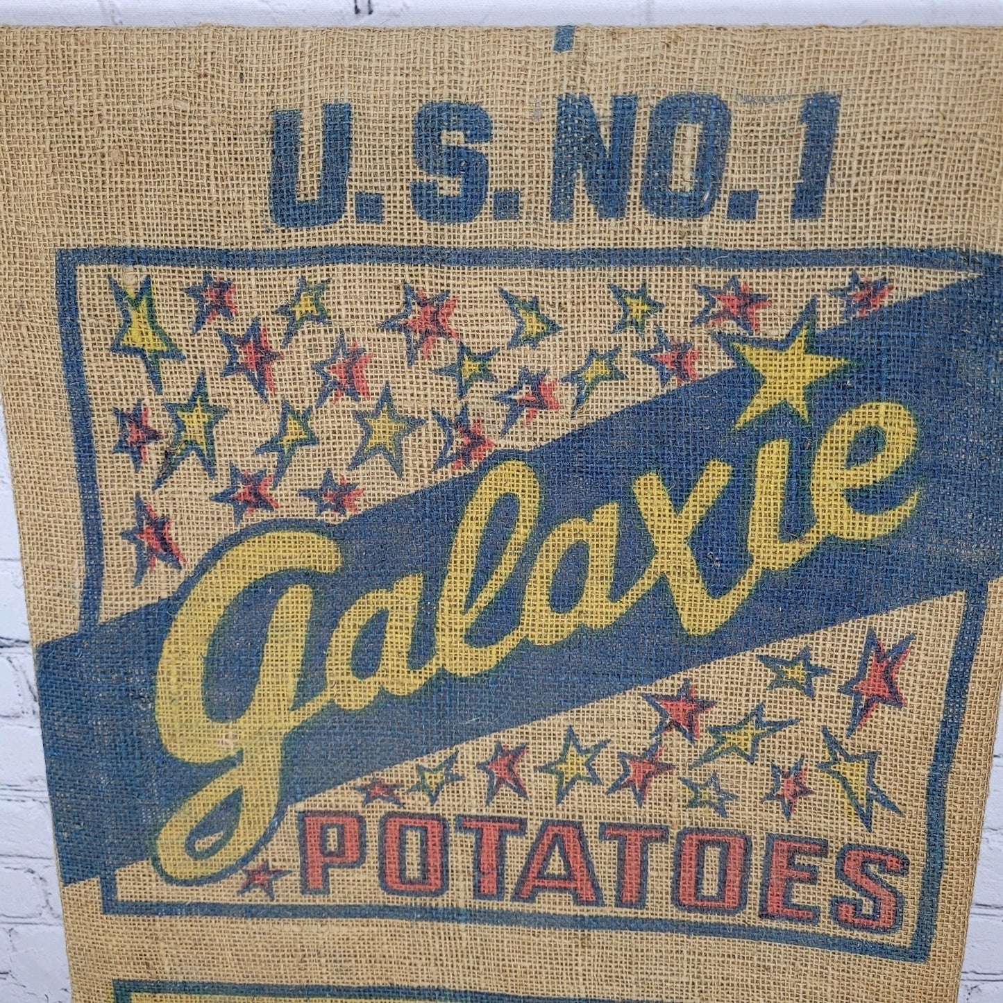 VTG Lot Of 3 CA Pin Up Lehr Bros Roddy Boy Galaxie Potato Burlap Sack Art USA