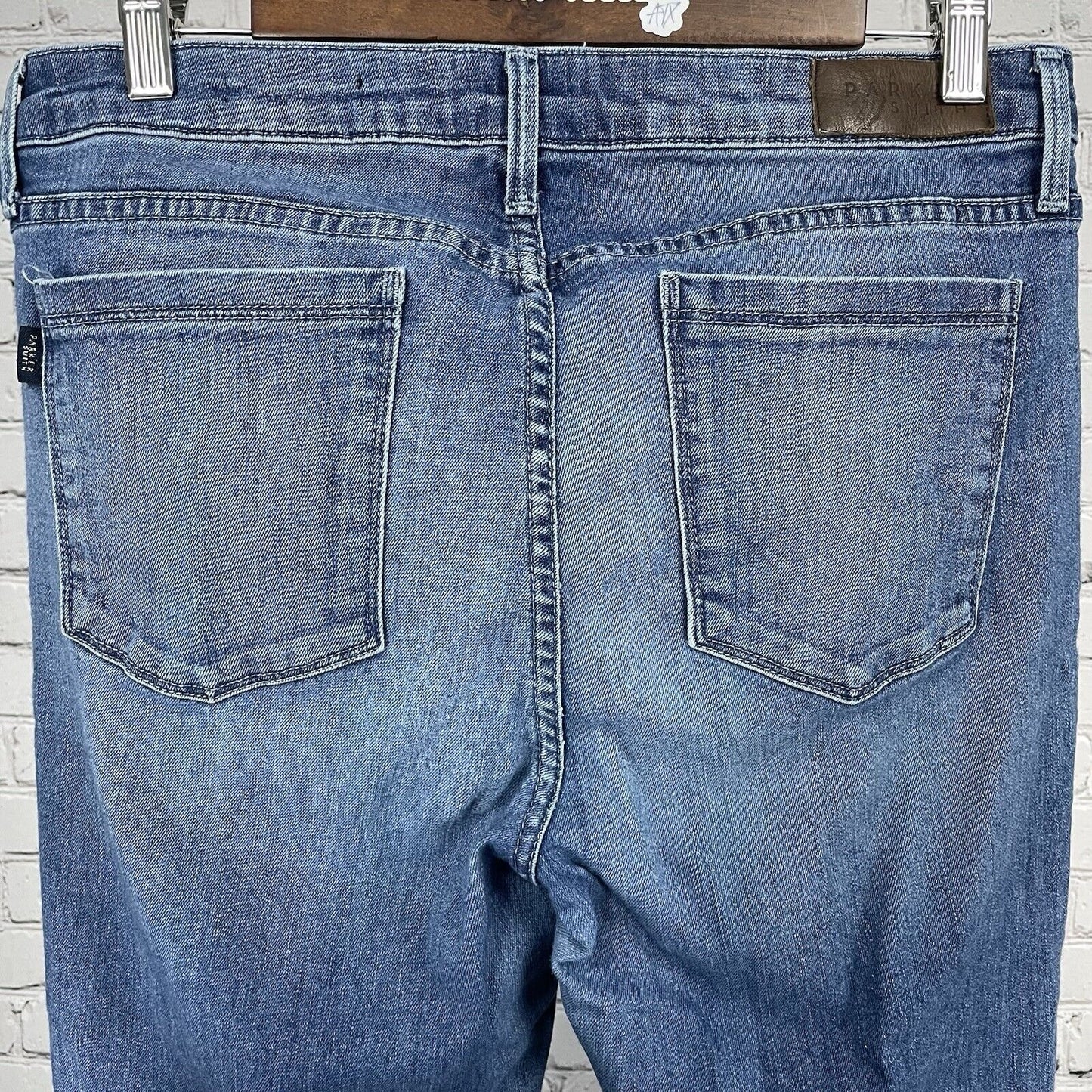 Parker Smith Blue Jeans Boss Lady Straight Leg Made In USA Stretch Size 31