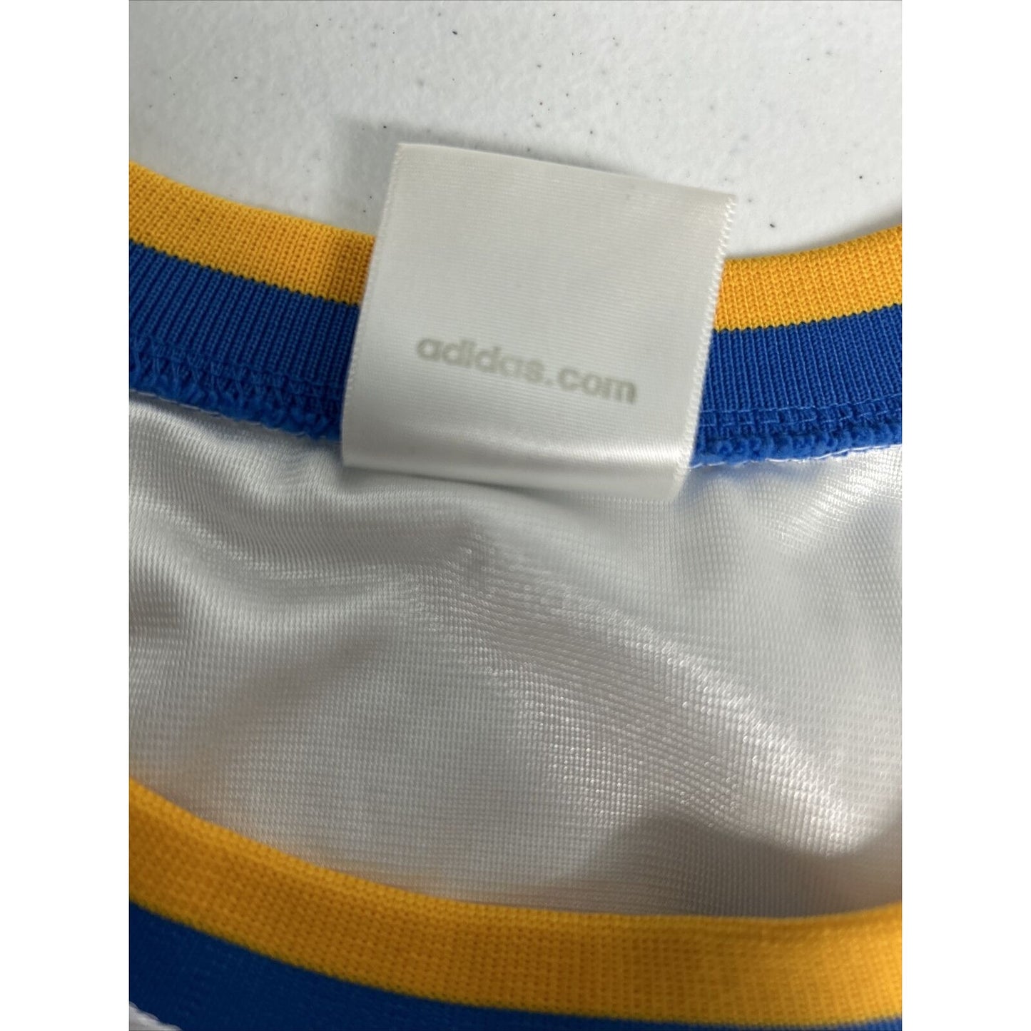 Adidas Forever Sport UCLA #1 White Blue Yellow Jersey Sleeveless Adult M