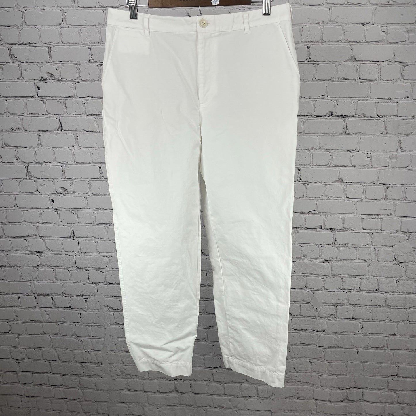 Tuckernuck White 100% Cotton High Rise Tapered Chino Pants Size 10 (32x27)