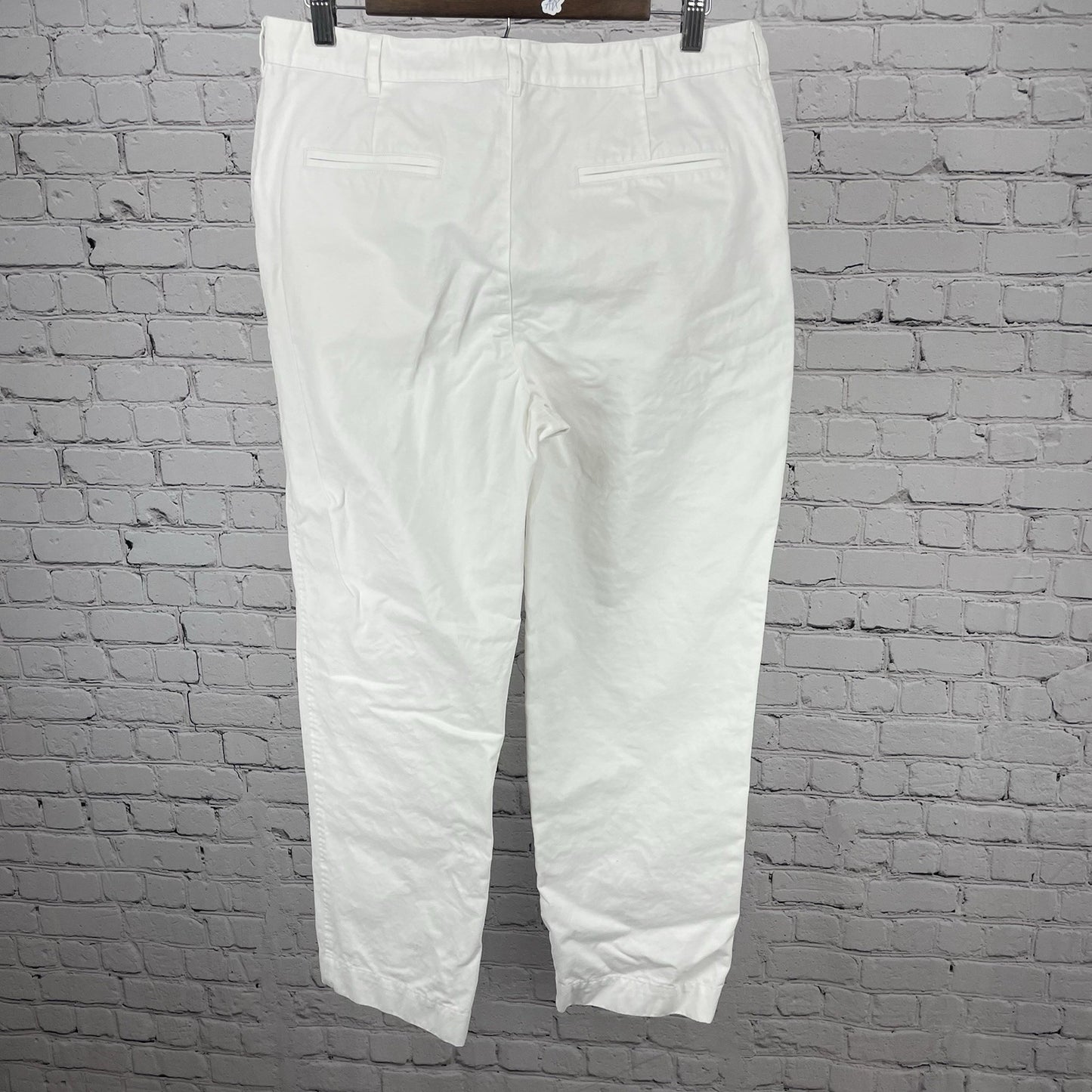Tuckernuck White 100% Cotton High Rise Tapered Chino Pants Size 10 (32x27)