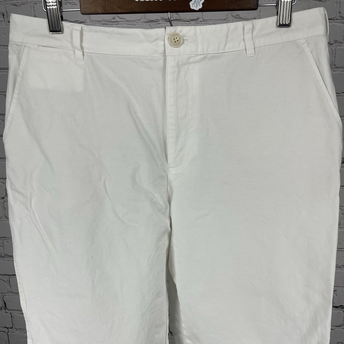Tuckernuck White 100% Cotton High Rise Tapered Chino Pants Size 10 (32x27)