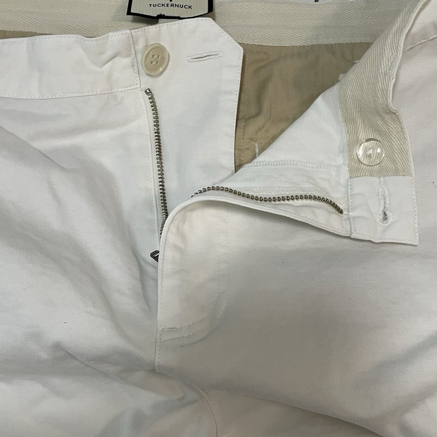 Tuckernuck White 100% Cotton High Rise Tapered Chino Pants Size 10 (32x27)