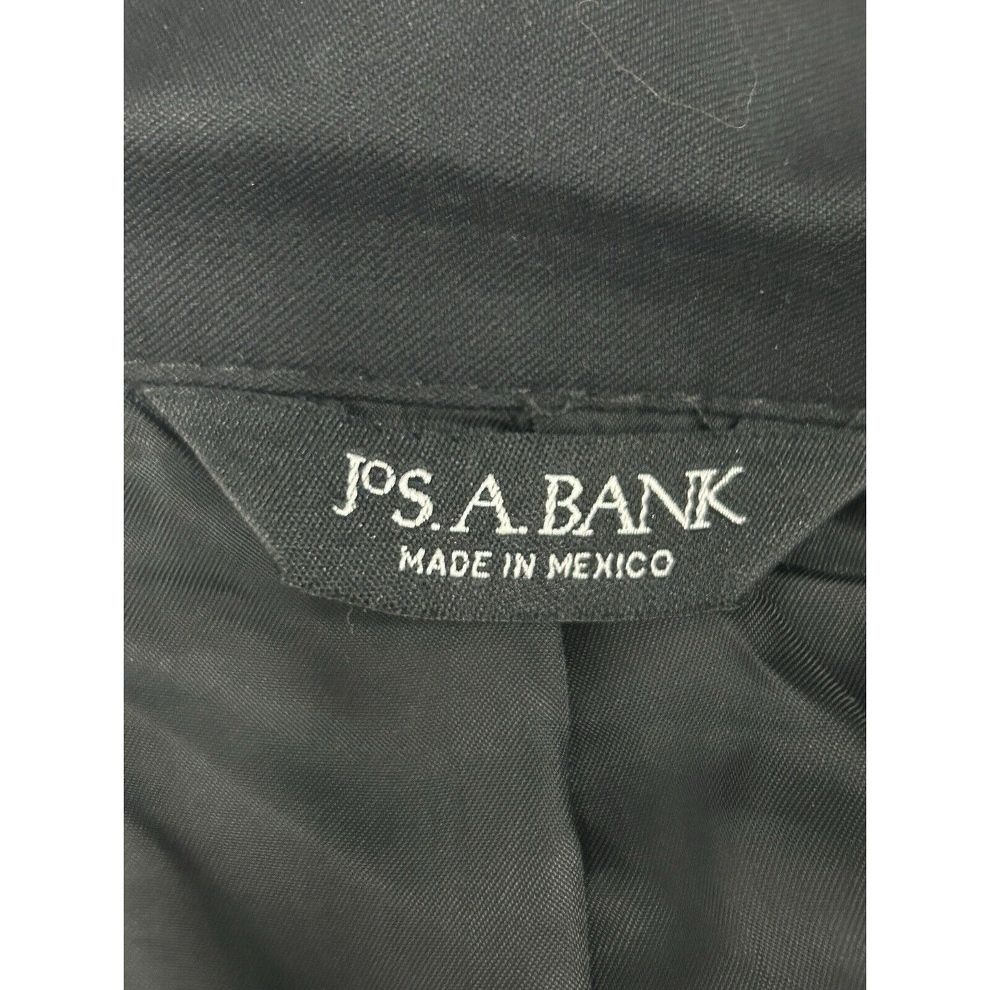 Jos A Bank Signature Collection Black Gordon Wool Two Button Two Piece Suit 48LG