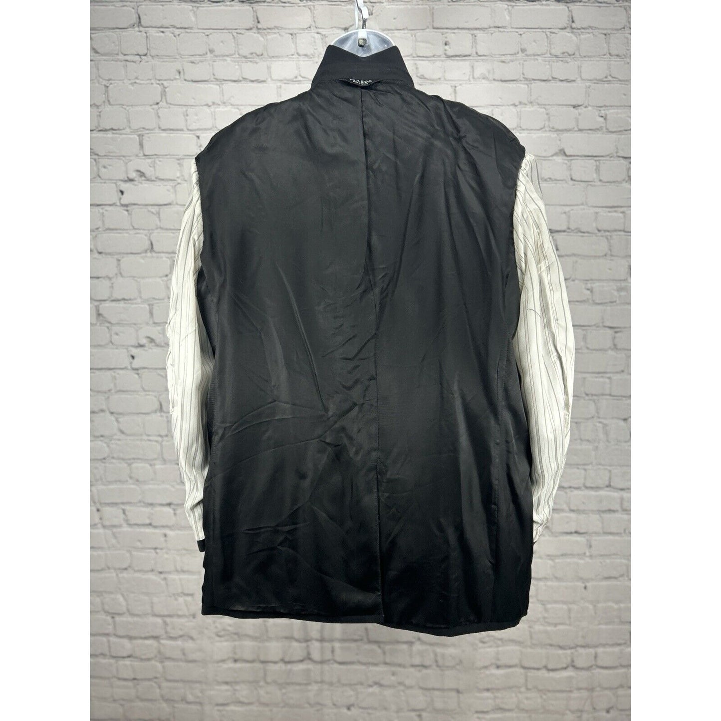 Jos A Bank Signature Collection Black Gordon Wool Two Button Two Piece Suit 48LG