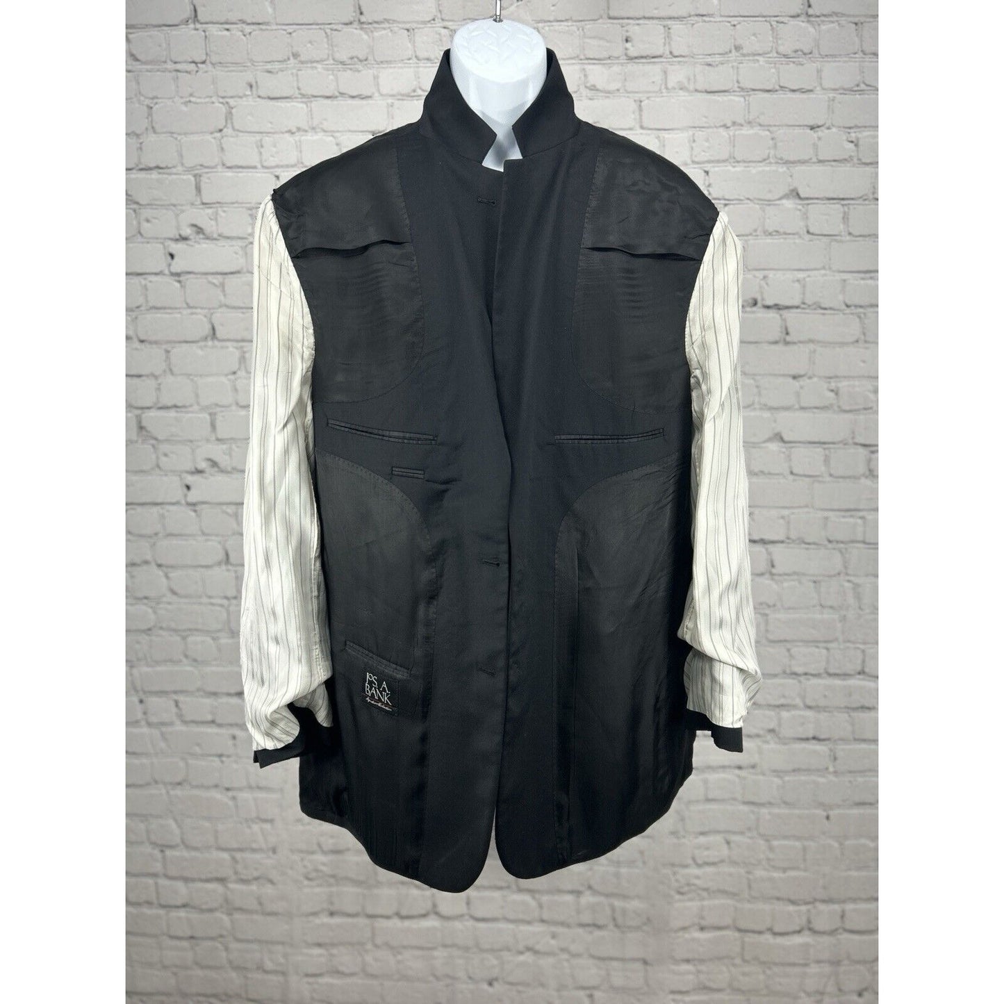 Jos A Bank Signature Collection Black Gordon Wool Two Button Two Piece Suit 48LG