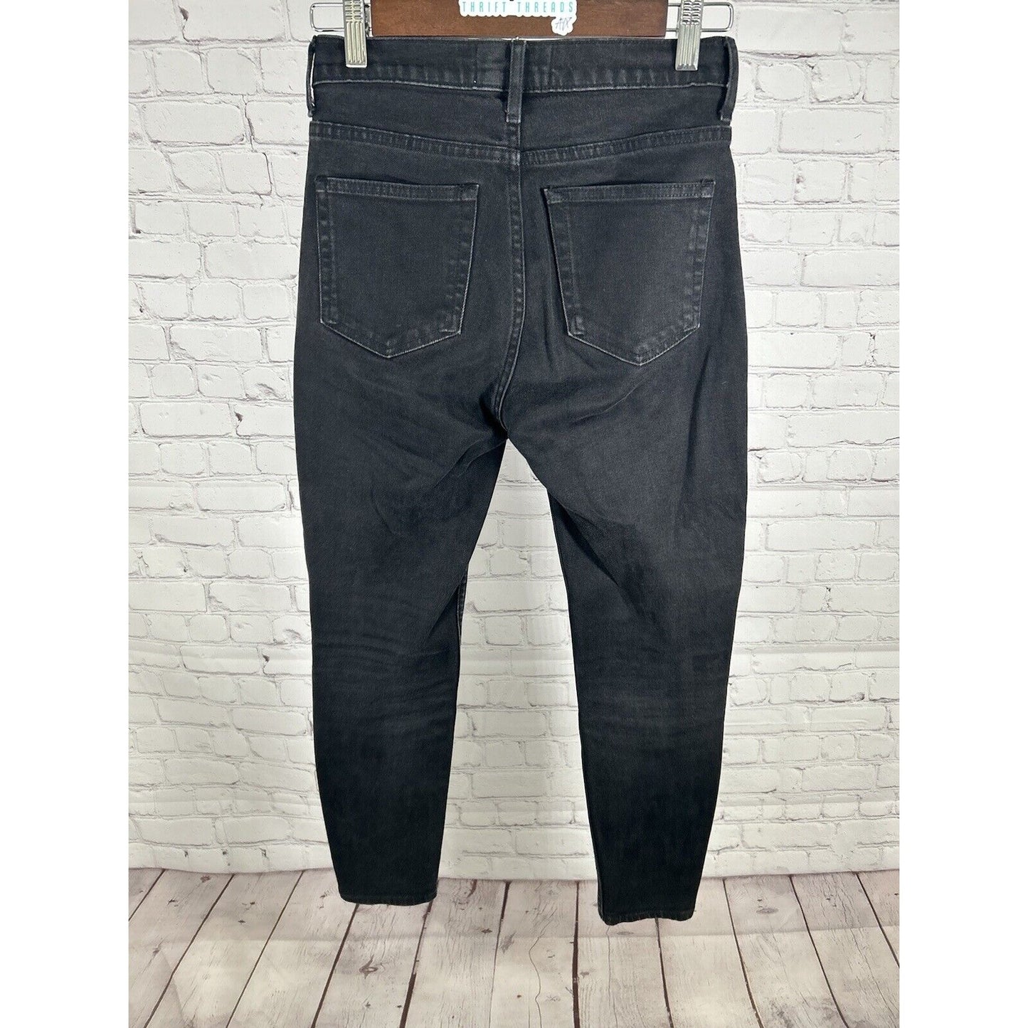 EVERLANE Black High Rise Skinny Ankle Jeans Women’s Size 25 (25 x 26)