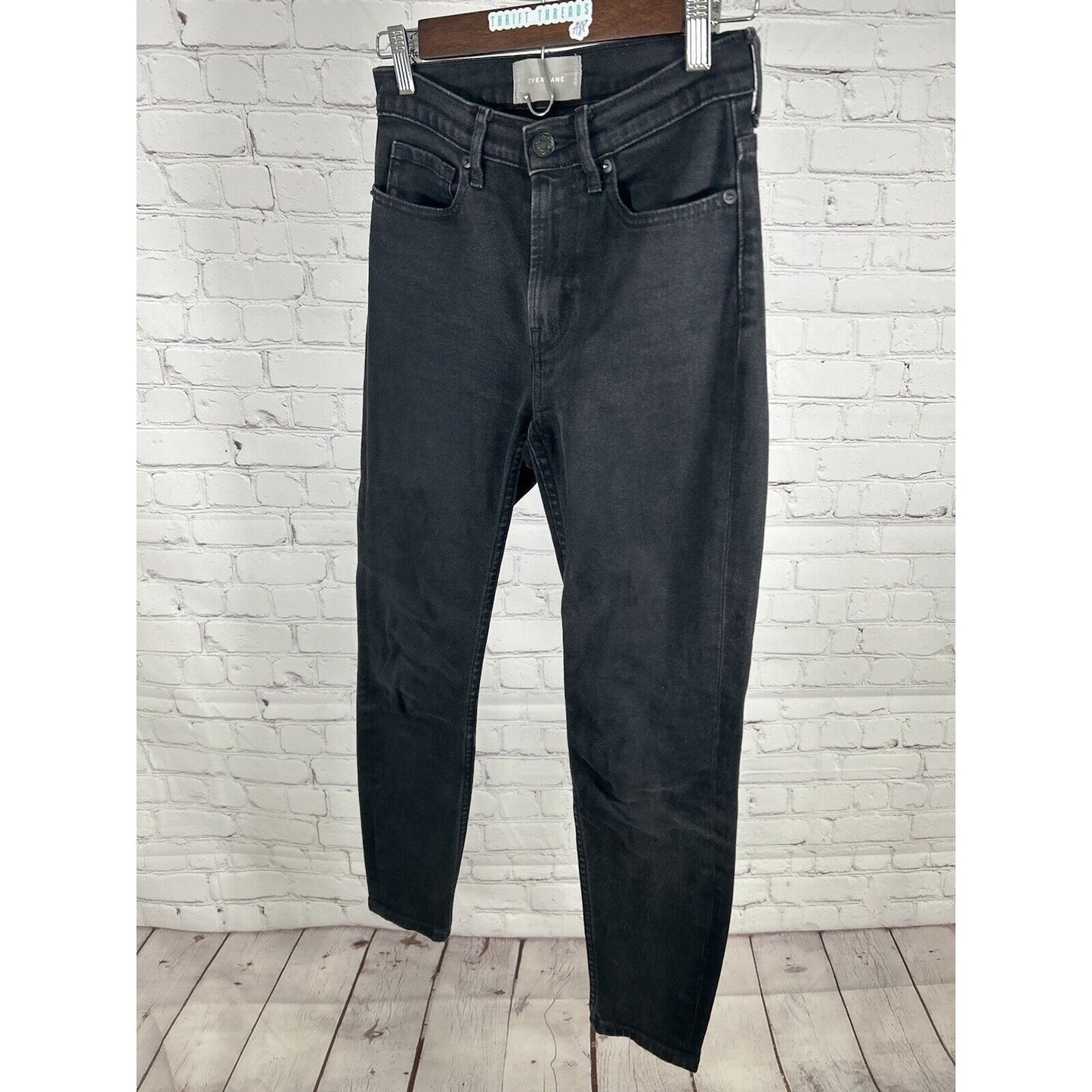 EVERLANE Black High Rise Skinny Ankle Jeans Women’s Size 25 (25 x 26)