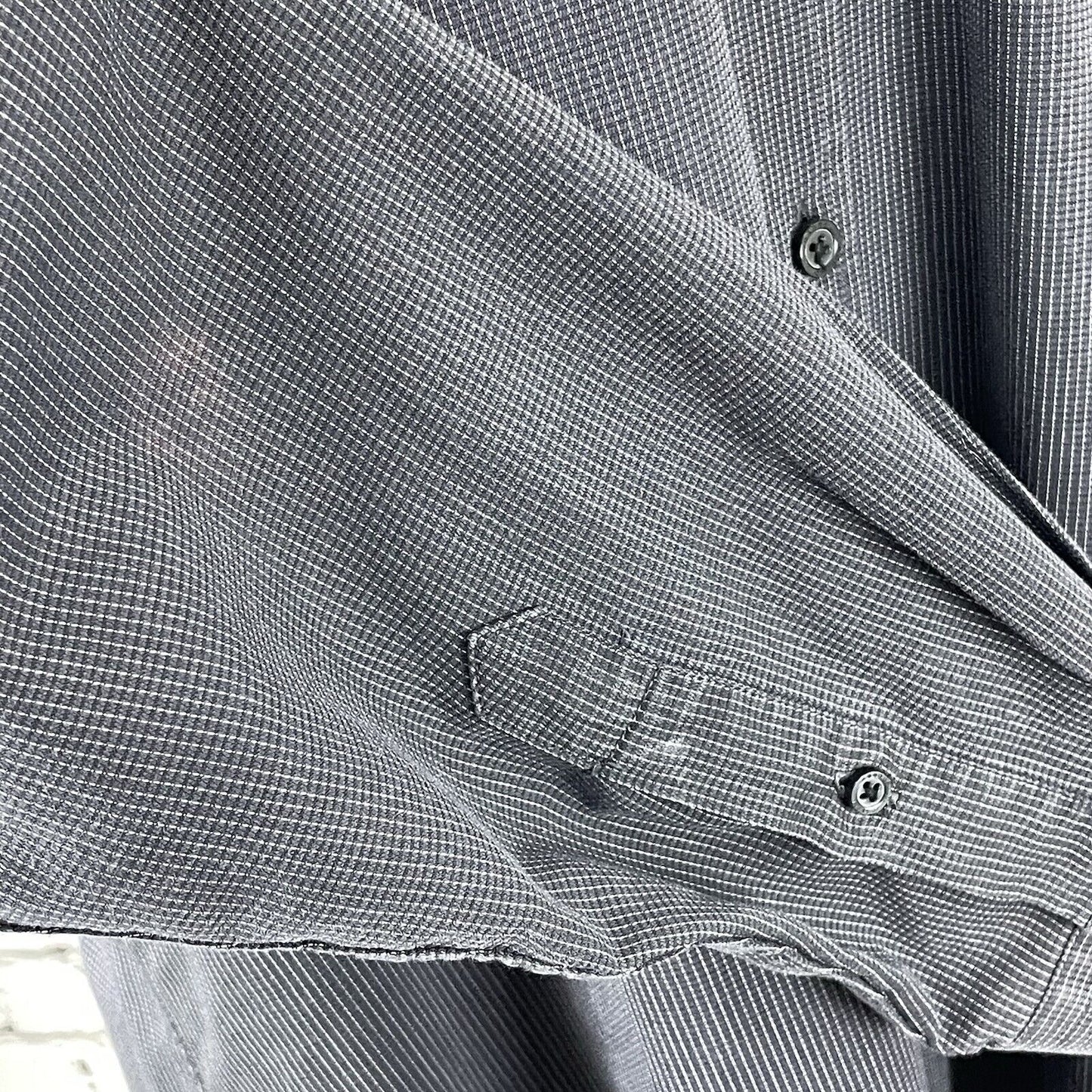 Joseph Abboud Dark Grey Button Down Long Sleeve Collared Dress Shirt Medium M