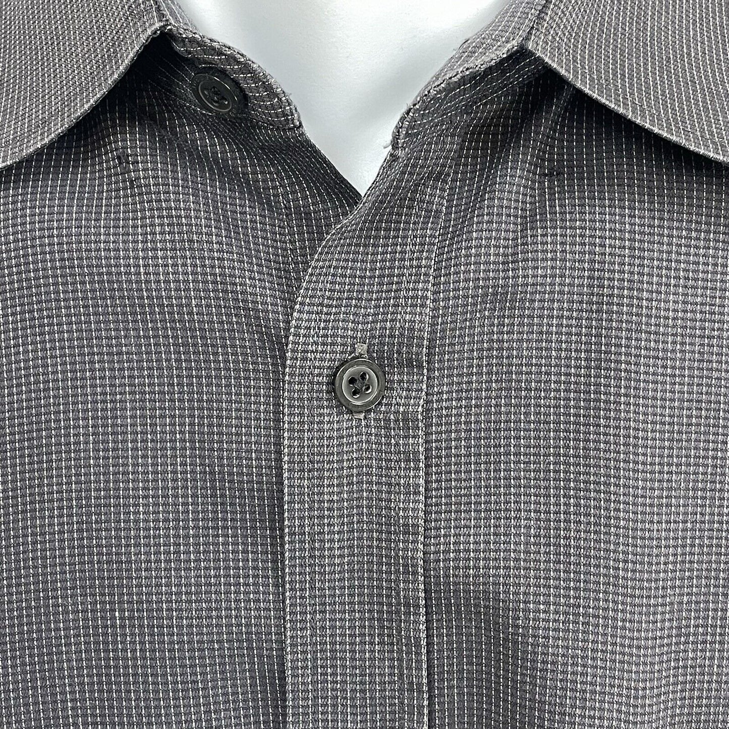 Joseph Abboud Dark Grey Button Down Long Sleeve Collared Dress Shirt Medium M