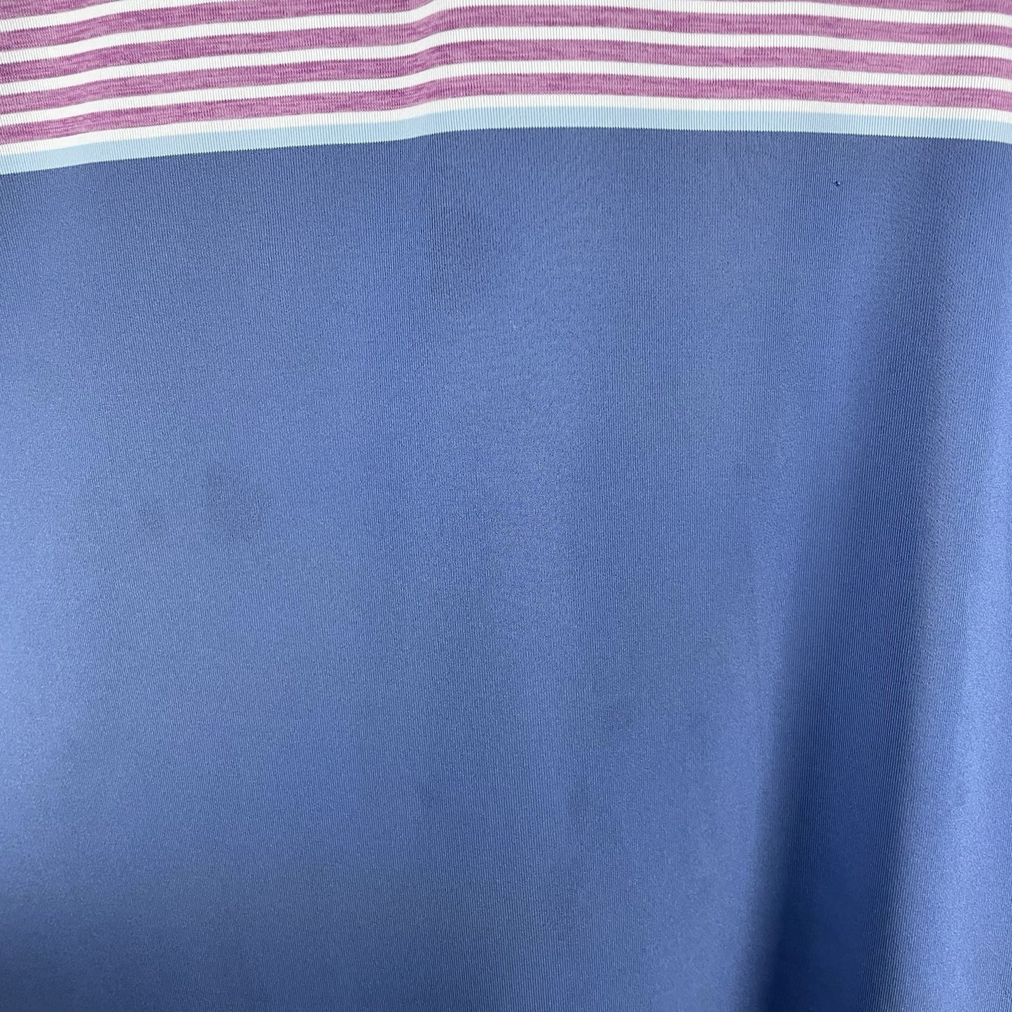 Peter Millar Blue Striped Golf Button Up Short Sleeve Polo Shirt Size 2XL