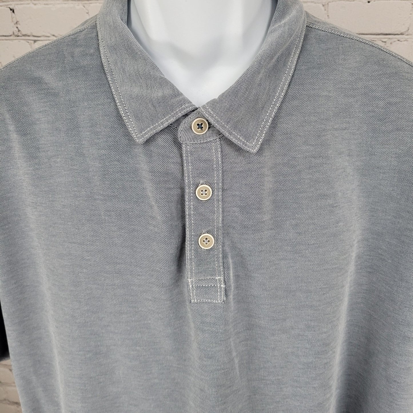 Tommy Bahama Blue Embroidered Fish Short Sleeve Buttoned Polo Shirt Size XXL