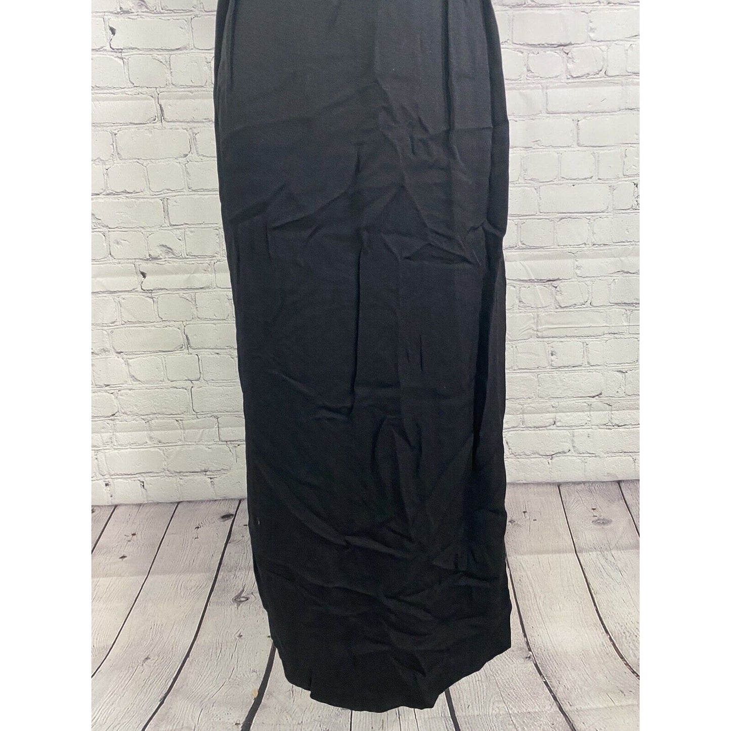 NWT John Roberts Black White Embroidered Waist Tie Back Zip Dress 12