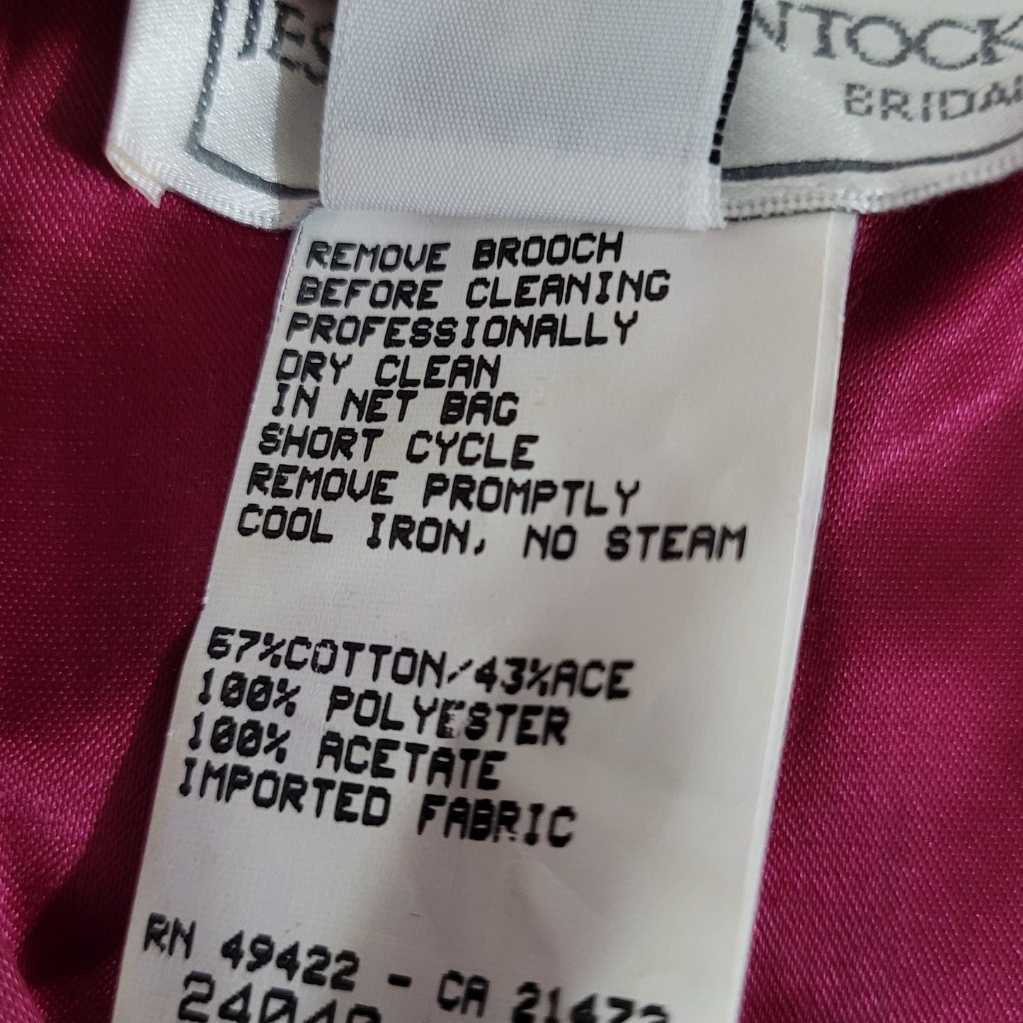 VTG Jessica McClintock Bridal Purple Floral Off Shoulder Bridesmaids Dress USA 8