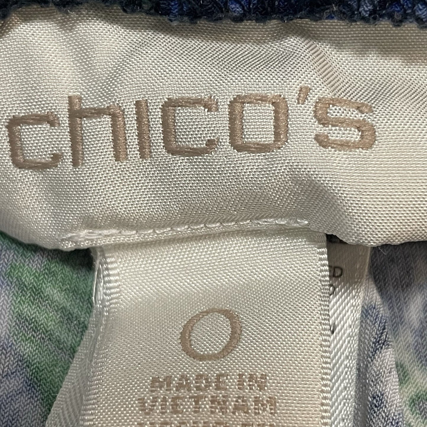 Chico’s Blue & Green Printed Elastic Waist Palazzo Pants Size 0 US 4 (28x29)