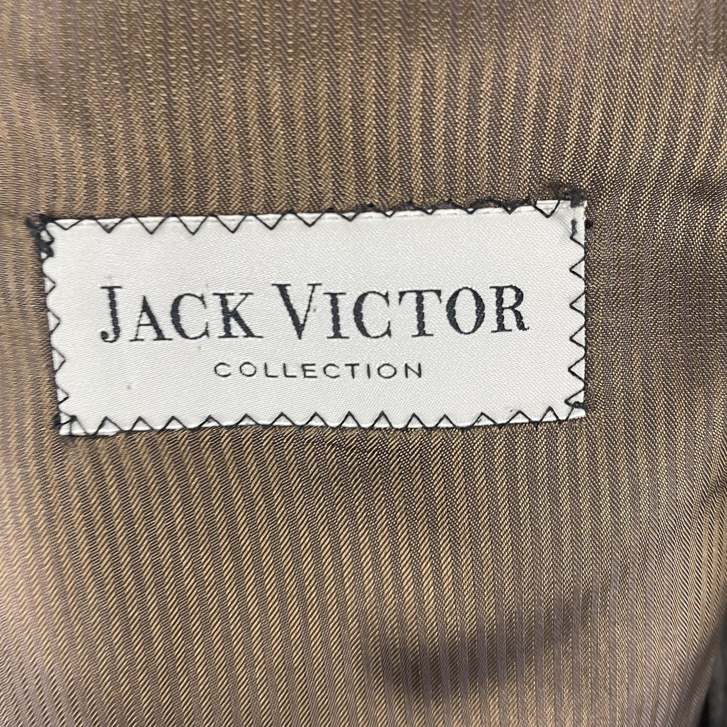 Jack Victor Brown Wool Cashmere Houndstooth 2 Button Blazer Sport Coat Size 46L