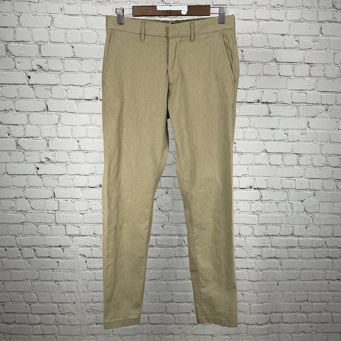 Nordstrom Tan Slim Fit Cool Max Zipped Pocket Stretch Pants Size 29 (30x32)