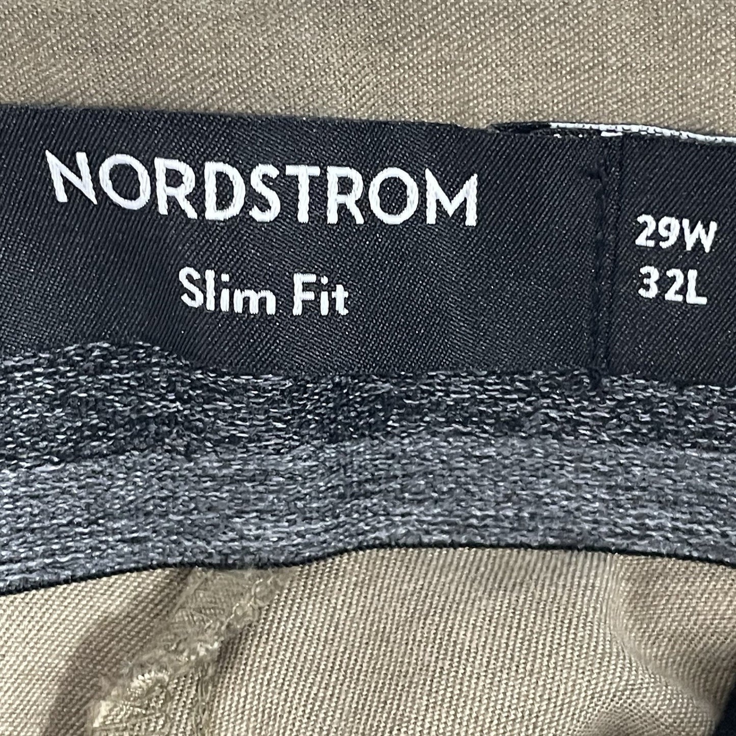 Nordstrom Tan Slim Fit Cool Max Zipped Pocket Stretch Pants Size 29 (30x32)