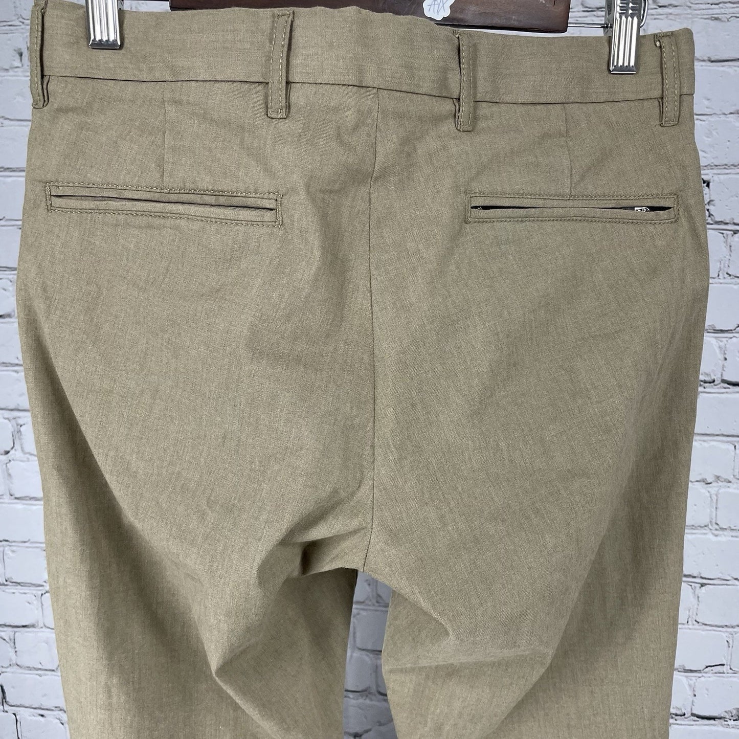 Nordstrom Tan Slim Fit Cool Max Zipped Pocket Stretch Pants Size 29 (30x32)