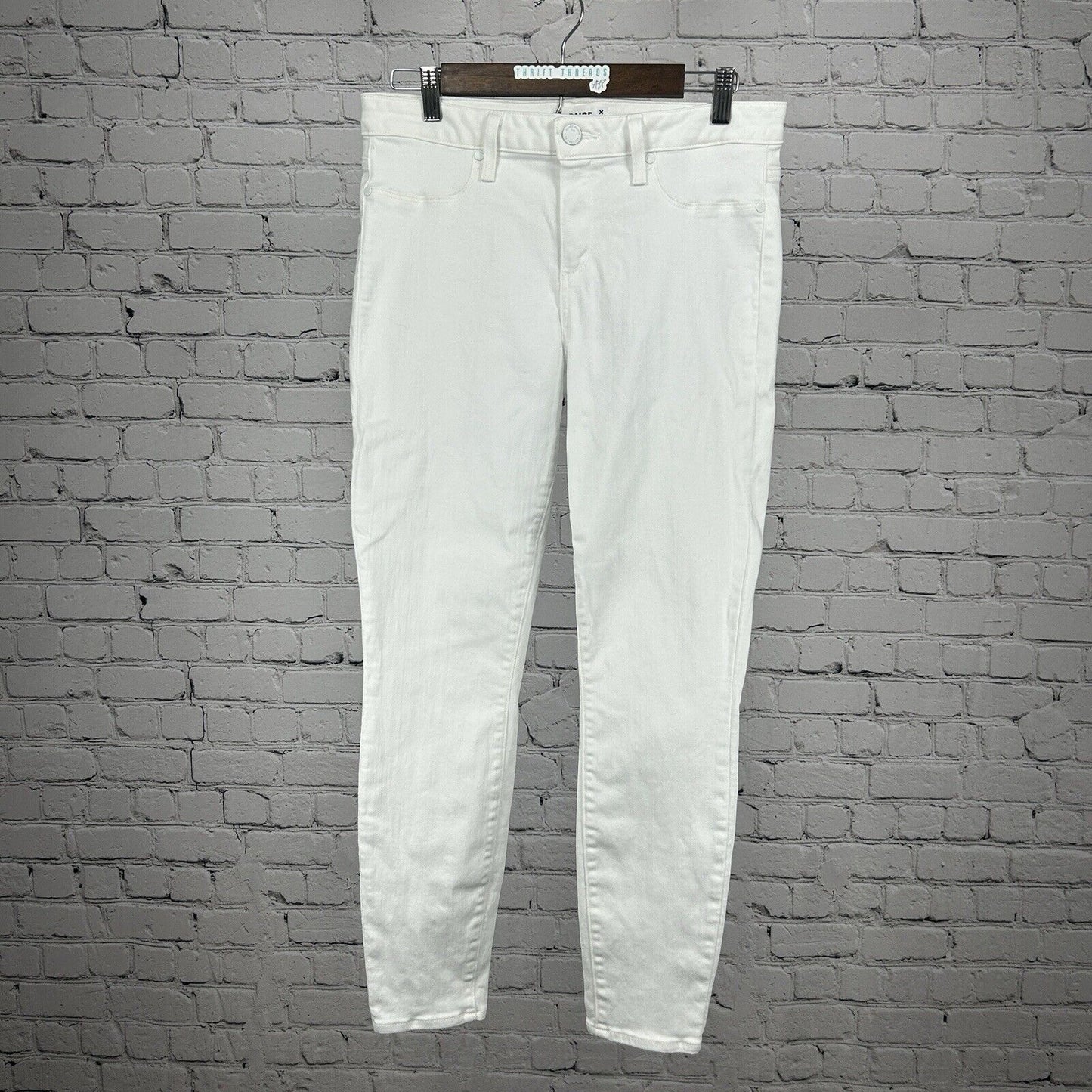 Paige Off White USA Made Verdugo Ankle Mid Rise Jegging Pants Size 31 (31X27)