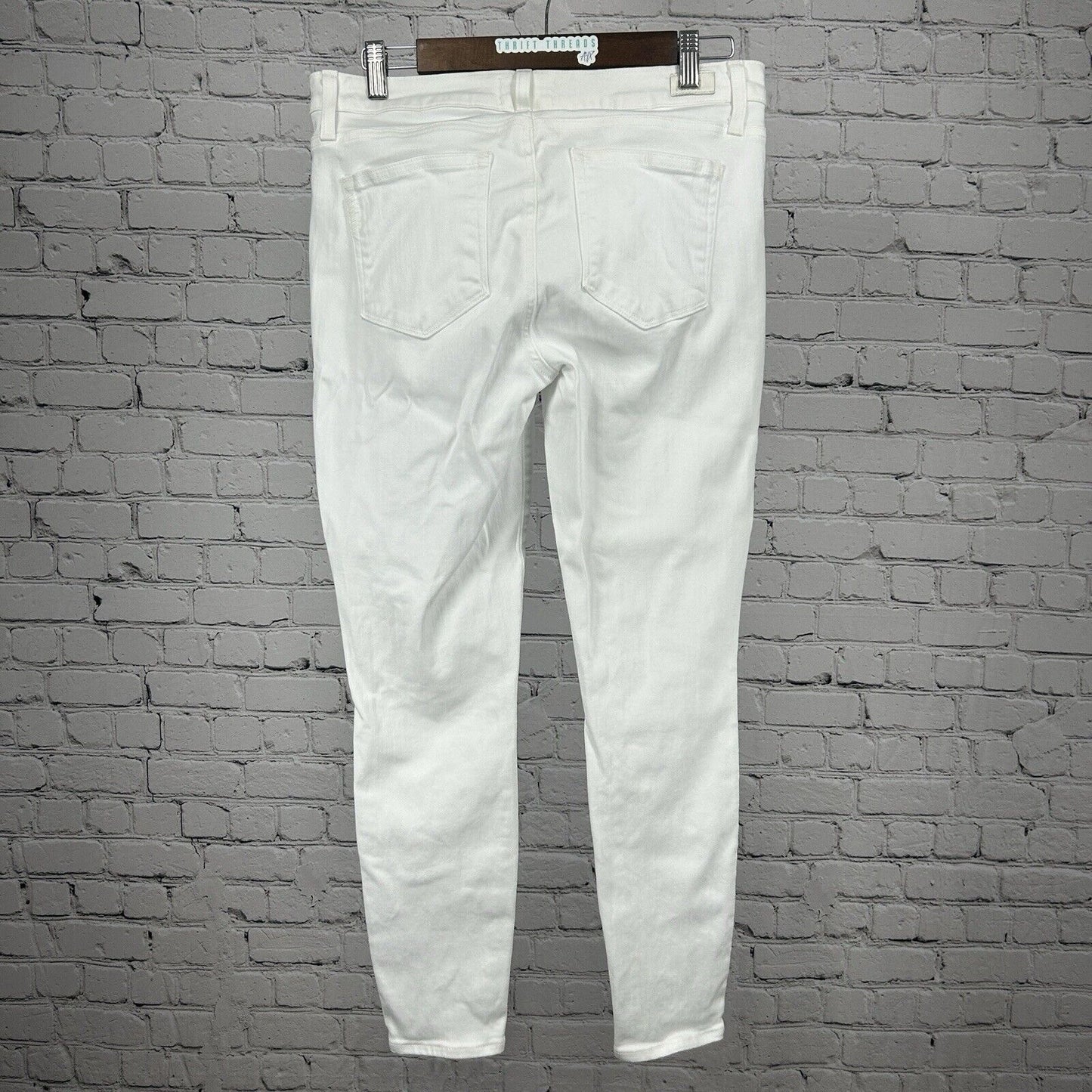 Paige Off White USA Made Verdugo Ankle Mid Rise Jegging Pants Size 31 (31X27)