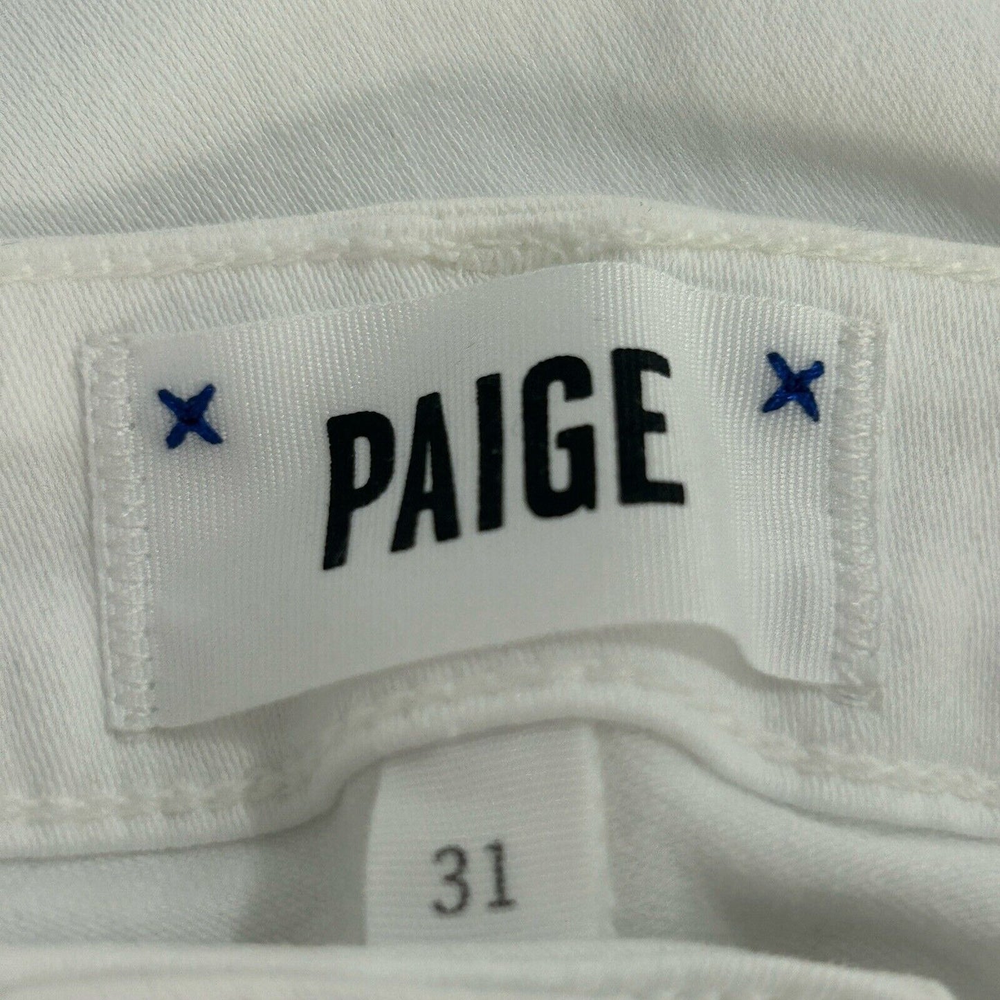 Paige Off White USA Made Verdugo Ankle Mid Rise Jegging Pants Size 31 (31X27)