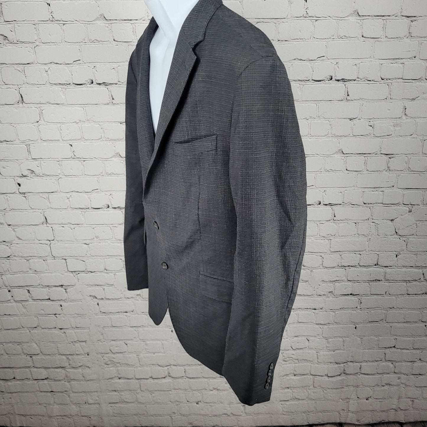 Cremieux Grey Loro Piano Superfine Merino Wool Blazer Sport Coat Italy 44R
