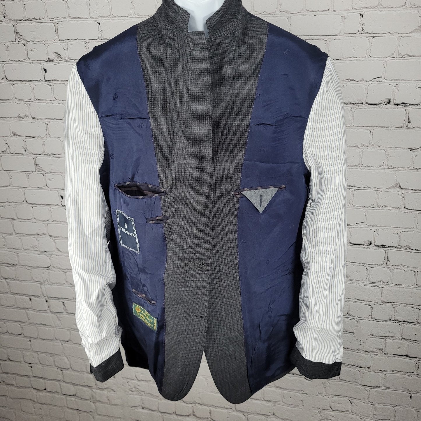 Cremieux Grey Loro Piano Superfine Merino Wool Blazer Sport Coat Italy 44R