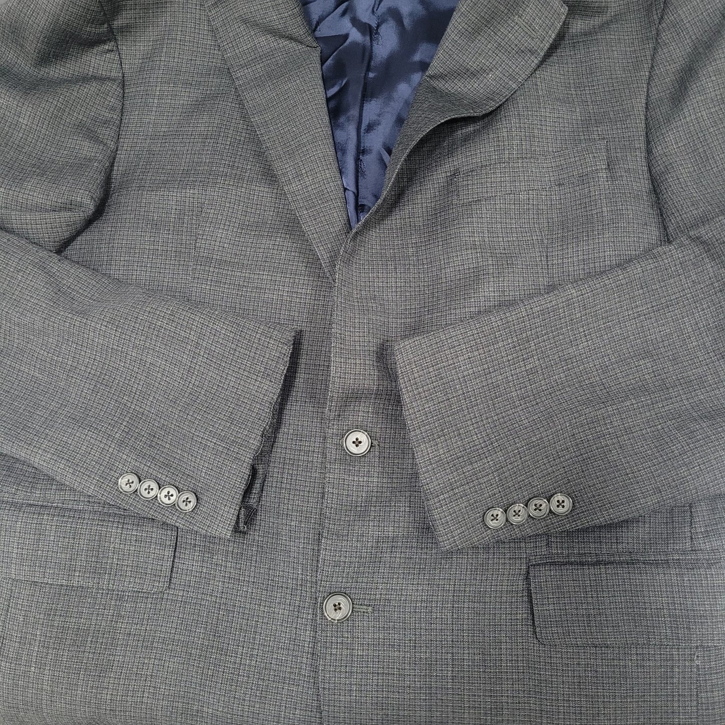 Cremieux Grey Loro Piano Superfine Merino Wool Blazer Sport Coat Italy 44R
