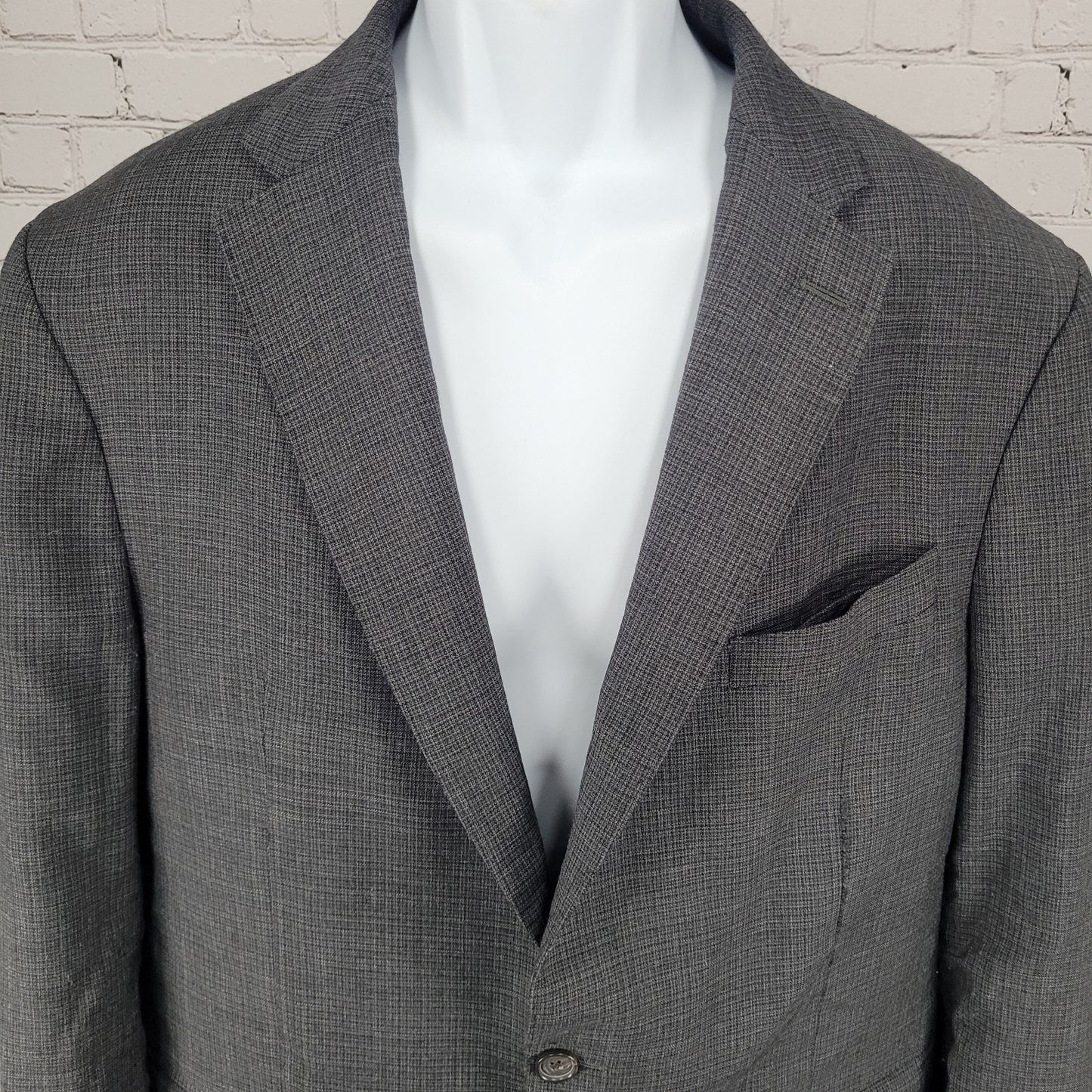 Cremieux Grey Loro Piano Superfine Merino Wool Blazer Sport Coat Italy 44R