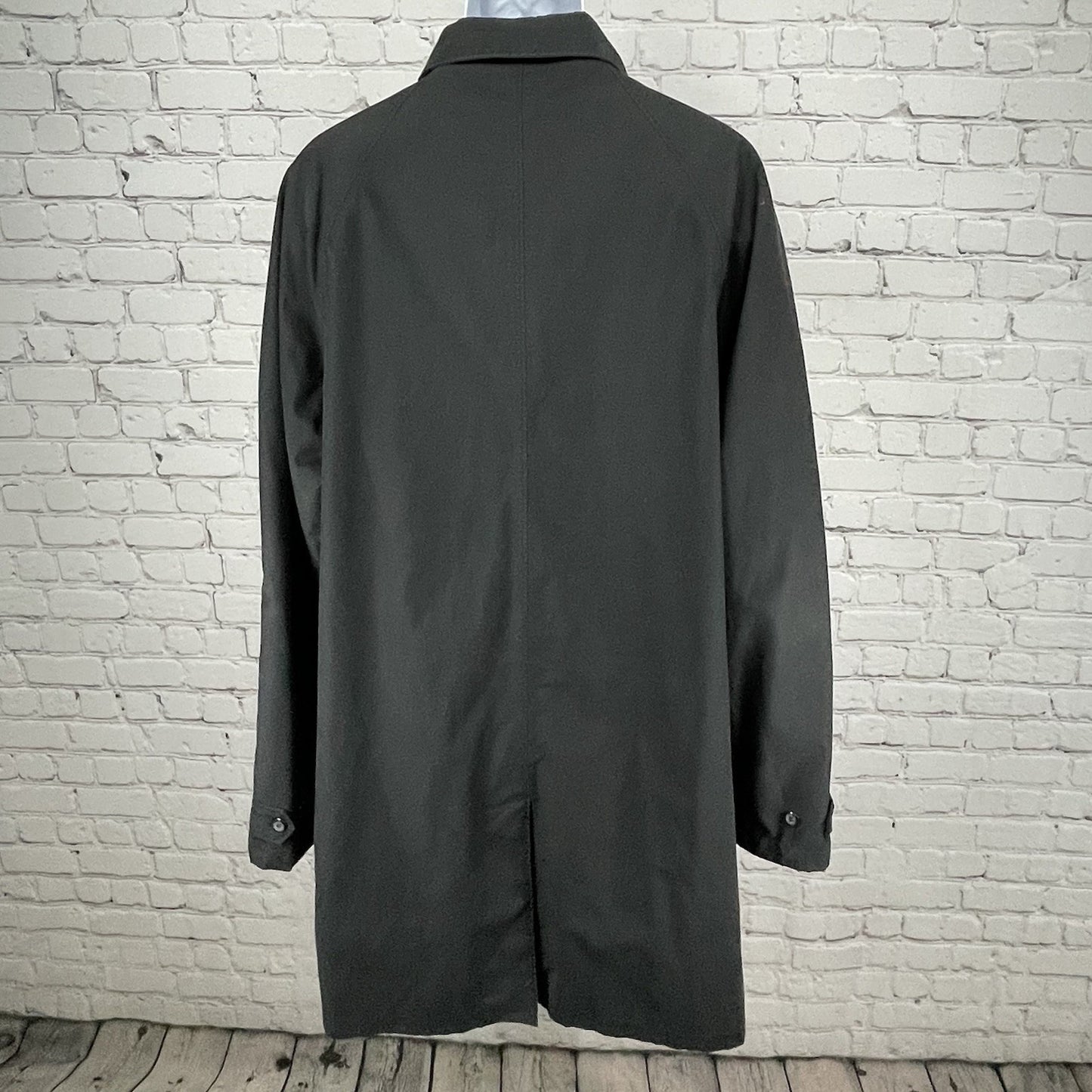 GANT Black Classic Button Up Collared Long Rain Lined Jacket Pockets Size XXL