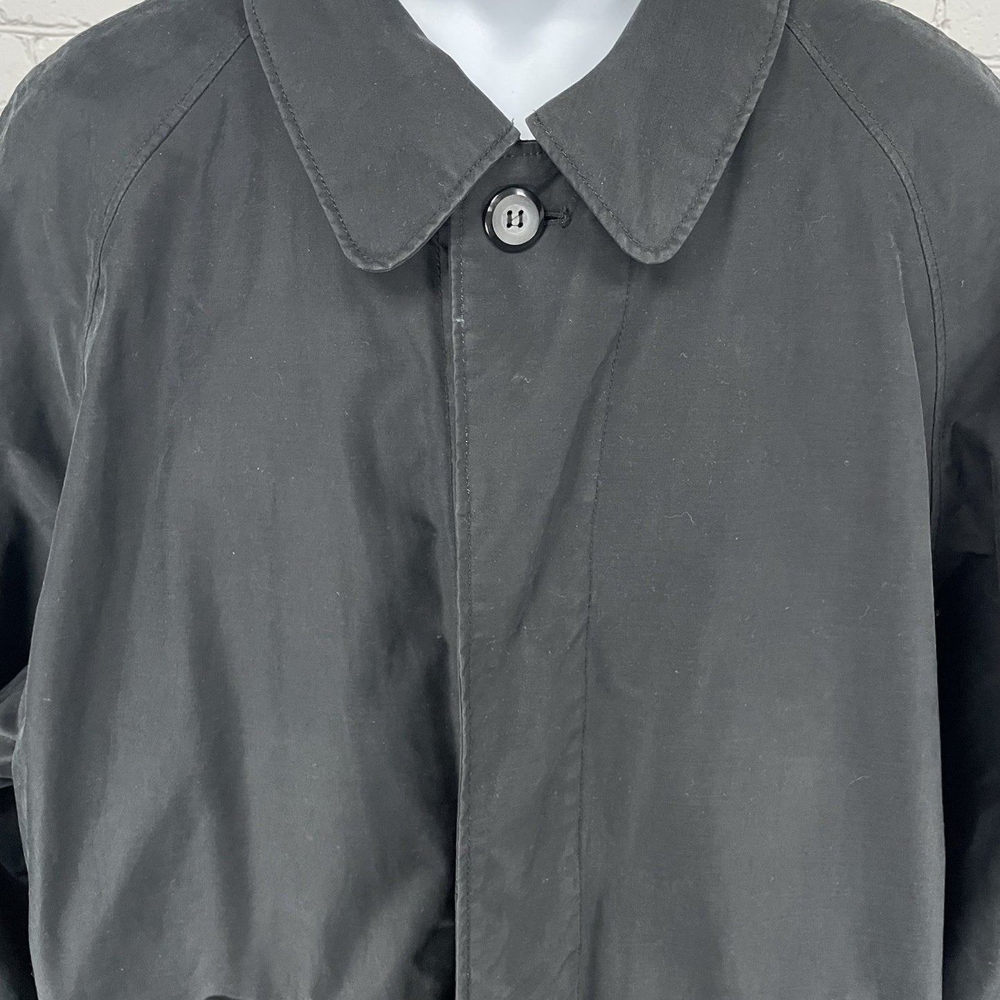 GANT Black Classic Button Up Collared Long Rain Lined Jacket Pockets Size XXL