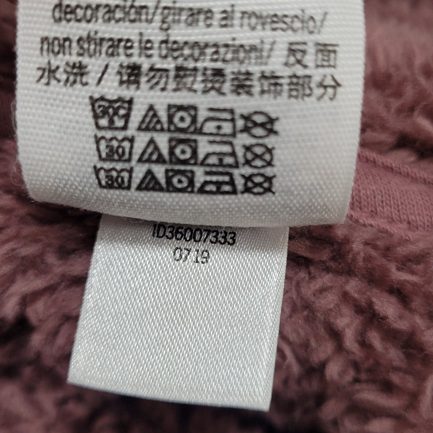 PINK Victoria's Secret Purple Sherpa Fleece Pullover Hoodie Size Large L