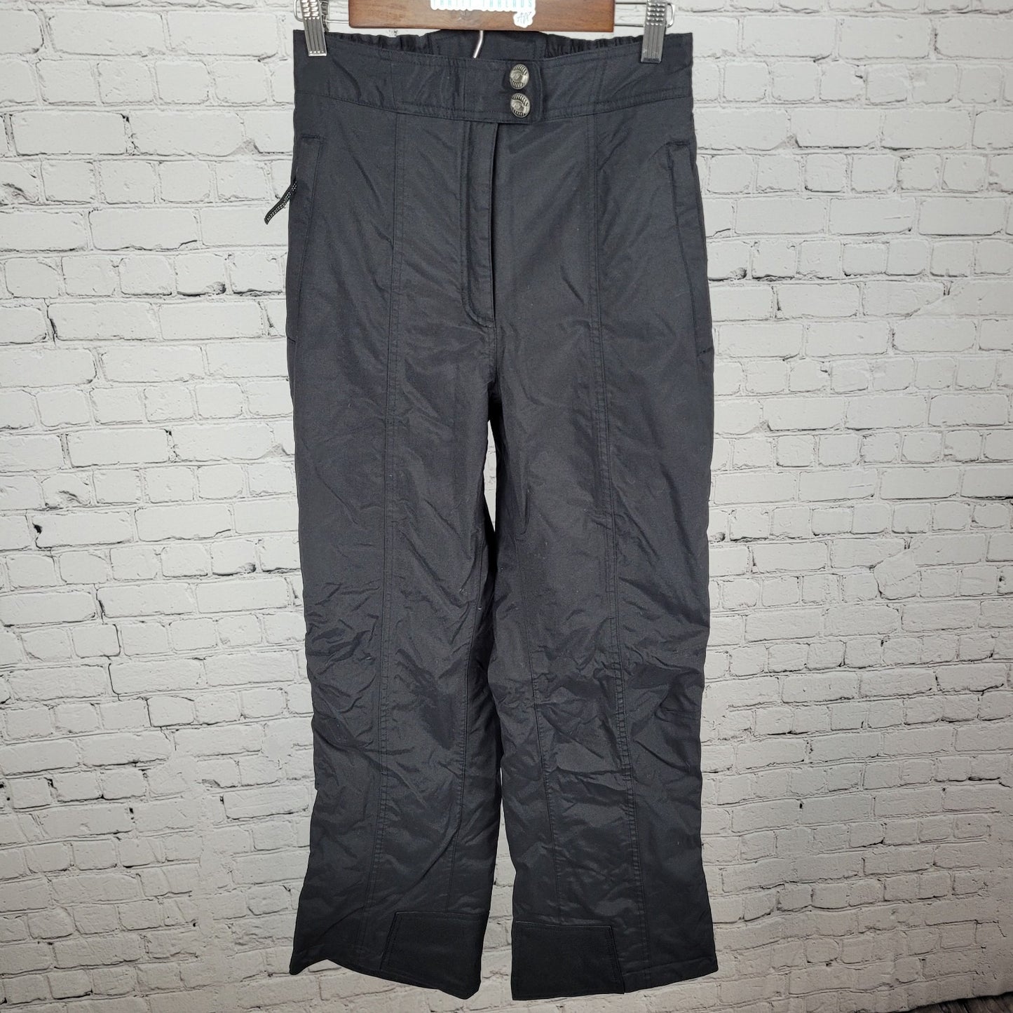 Nordica Black Insulated Elastic Waist Bootcut Ski Snow Pants Size 8 (26x29)
