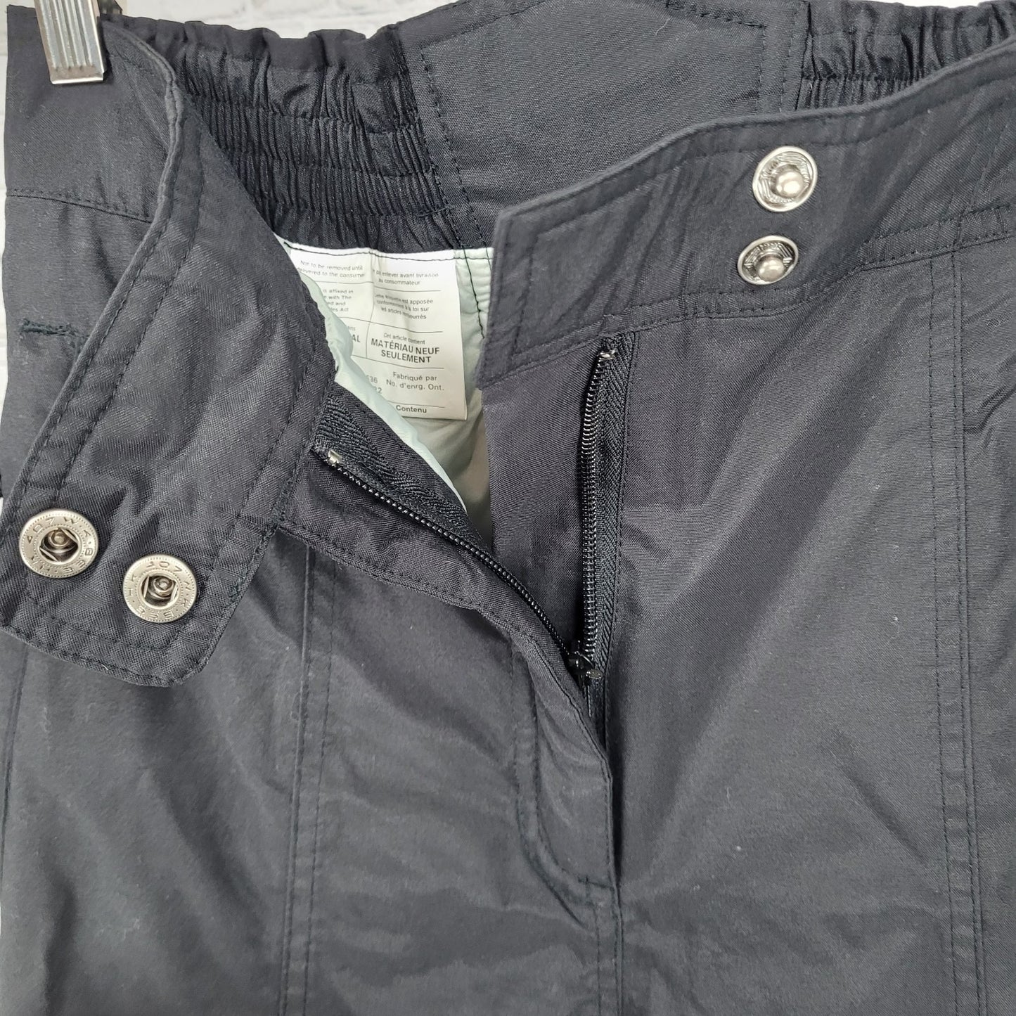 Nordica Black Insulated Elastic Waist Bootcut Ski Snow Pants Size 8 (26x29)
