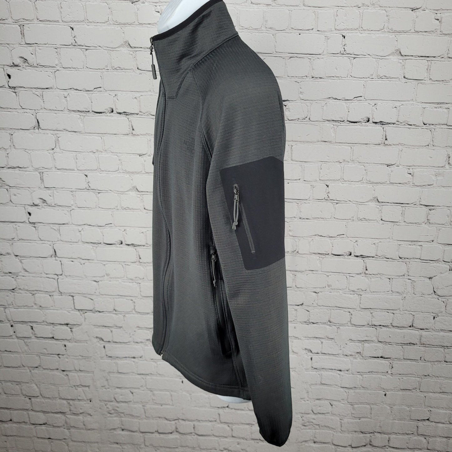 The North Face Grey Full Zip Lightweight Stretch Unlined Jacket Size Medium M