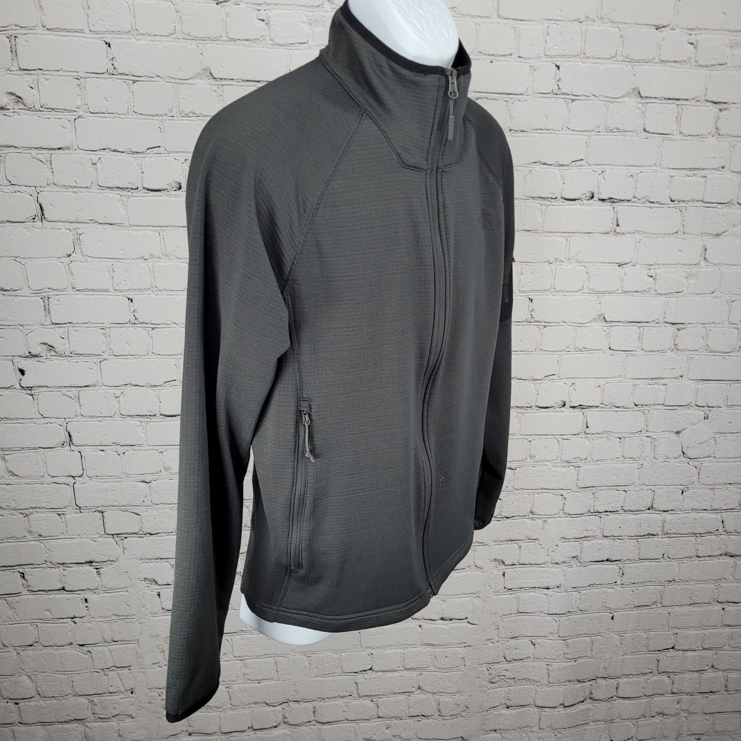 The North Face Grey Full Zip Lightweight Stretch Unlined Jacket Size Medium M