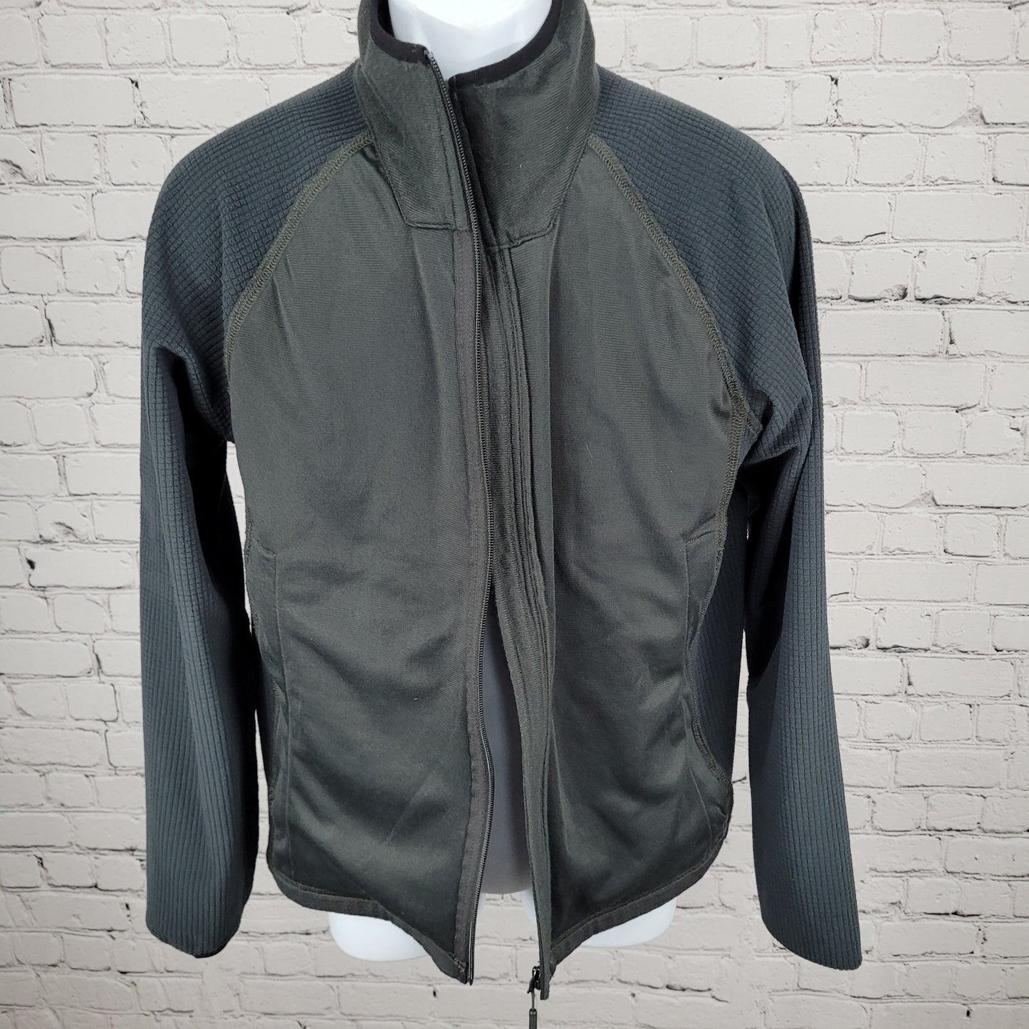 The North Face Grey Full Zip Lightweight Stretch Unlined Jacket Size Medium M