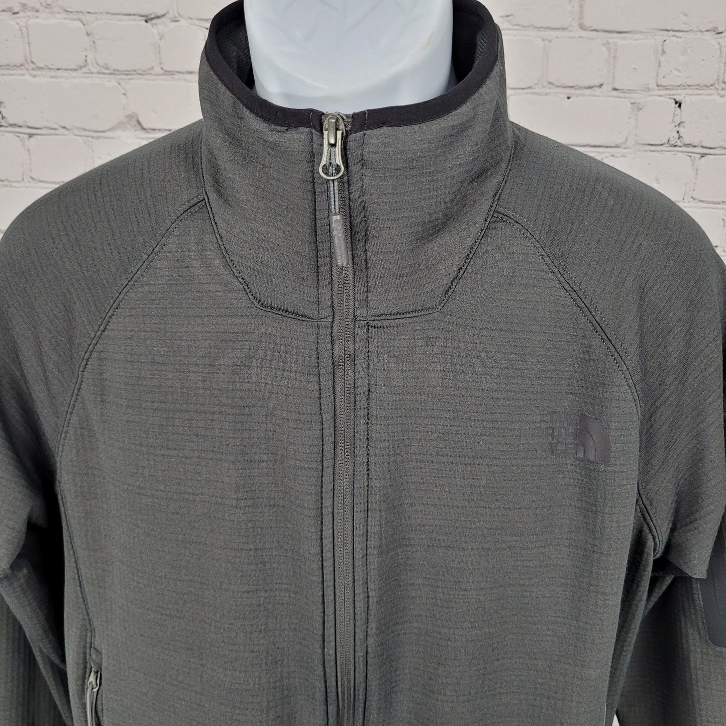 The North Face Grey Full Zip Lightweight Stretch Unlined Jacket Size Medium M