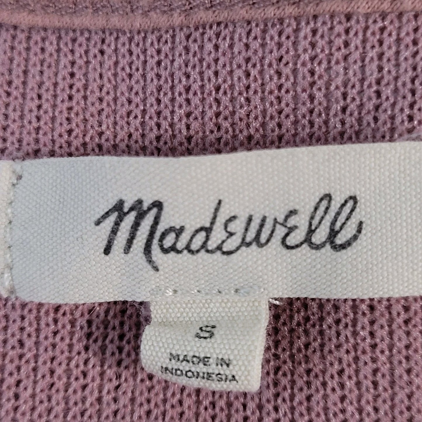 Madewell Blush Pink Square Neck Puff Long Sleeve Pullover Sweater Size Small S