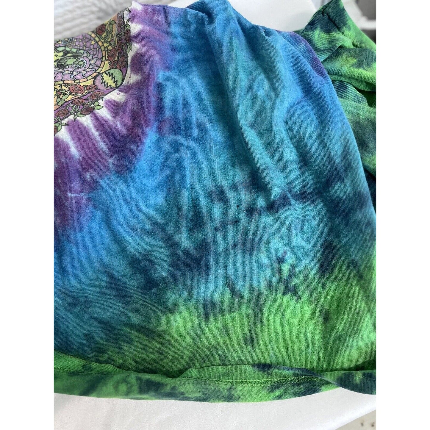 Vintage Liquid Blue Grateful Dead Celtic Mandala Tie Dye T Shirt Unisex Large