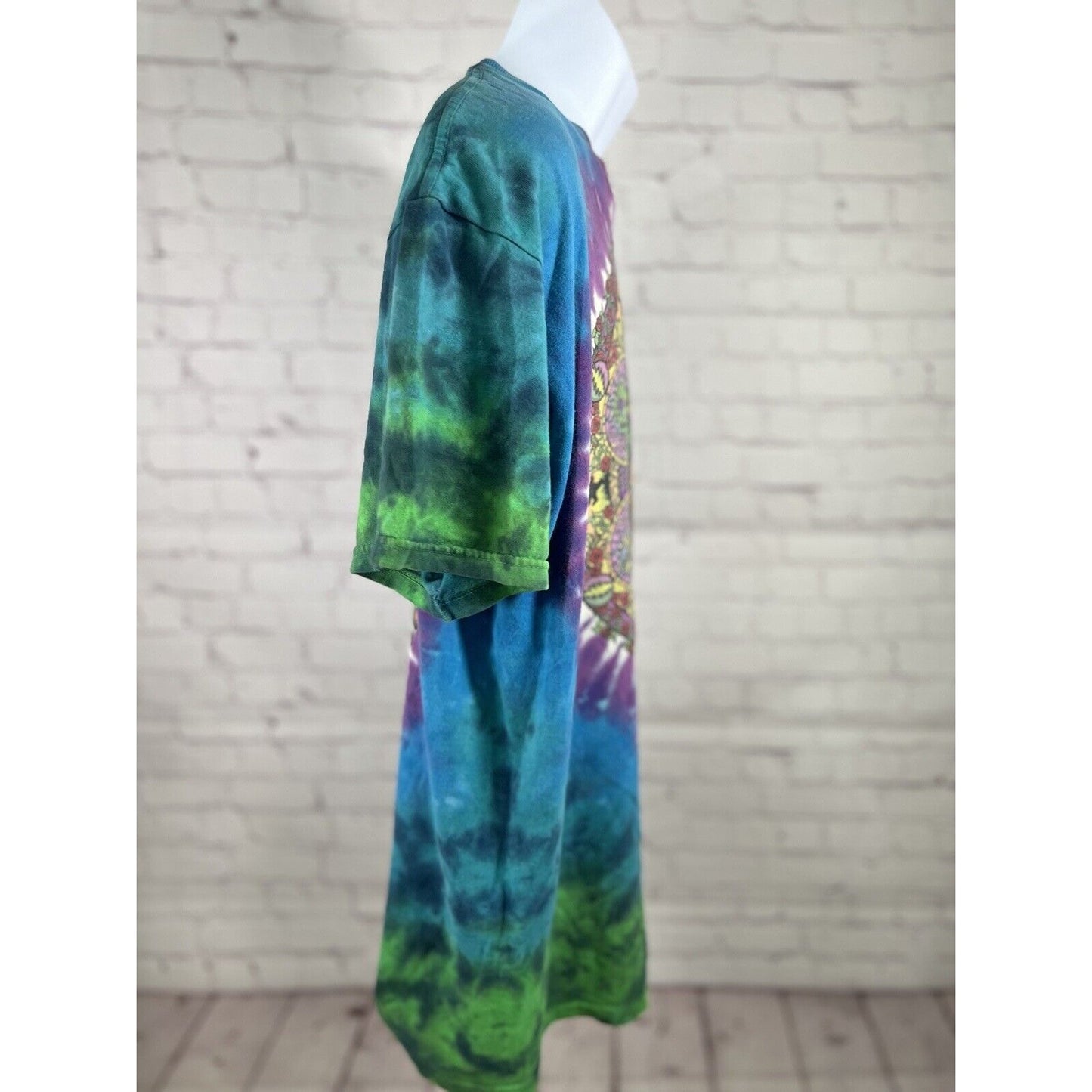 Vintage Liquid Blue Grateful Dead Celtic Mandala Tie Dye T Shirt Unisex Large