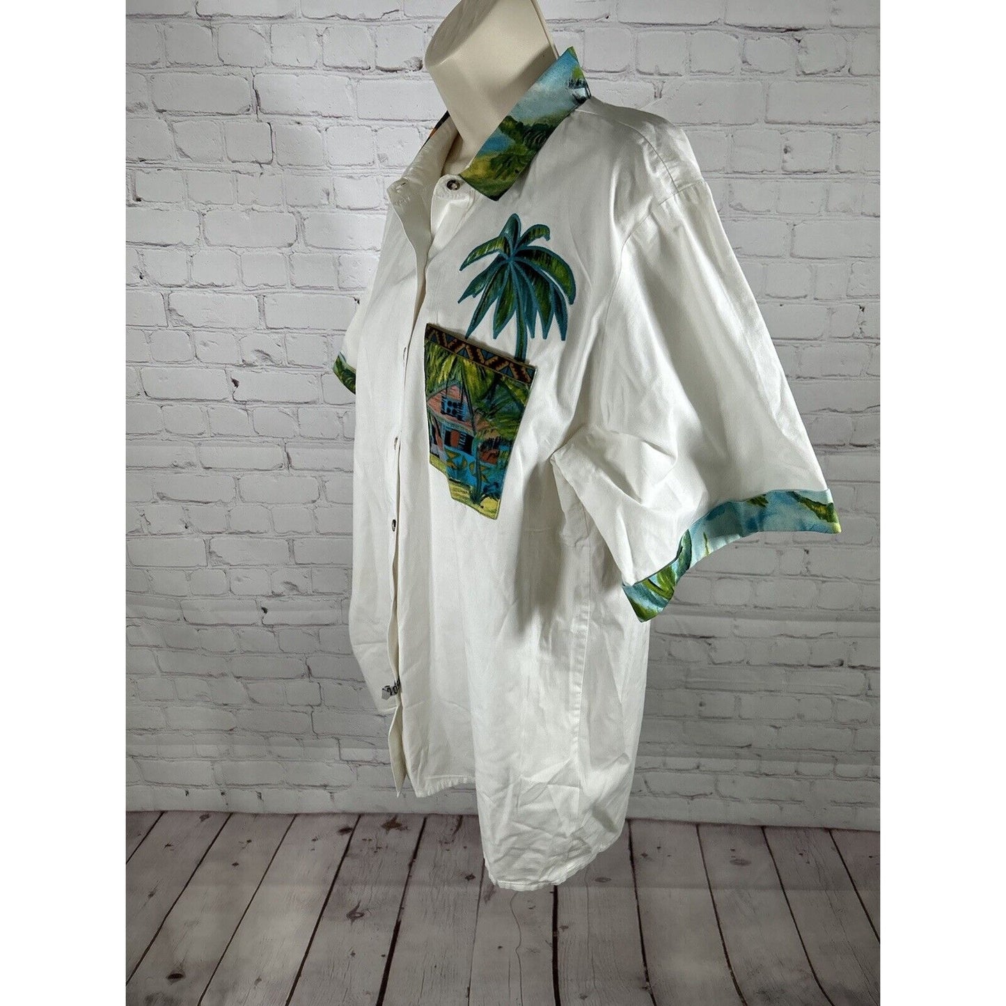 VTG Pine Cove Authentic Dry Goods Women’s Short Sleeve Button Up Shirt XL