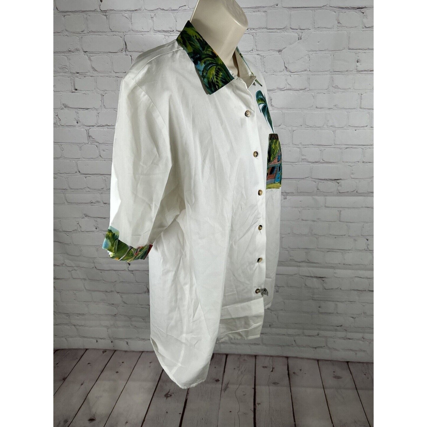 VTG Pine Cove Authentic Dry Goods Women’s Short Sleeve Button Up Shirt XL