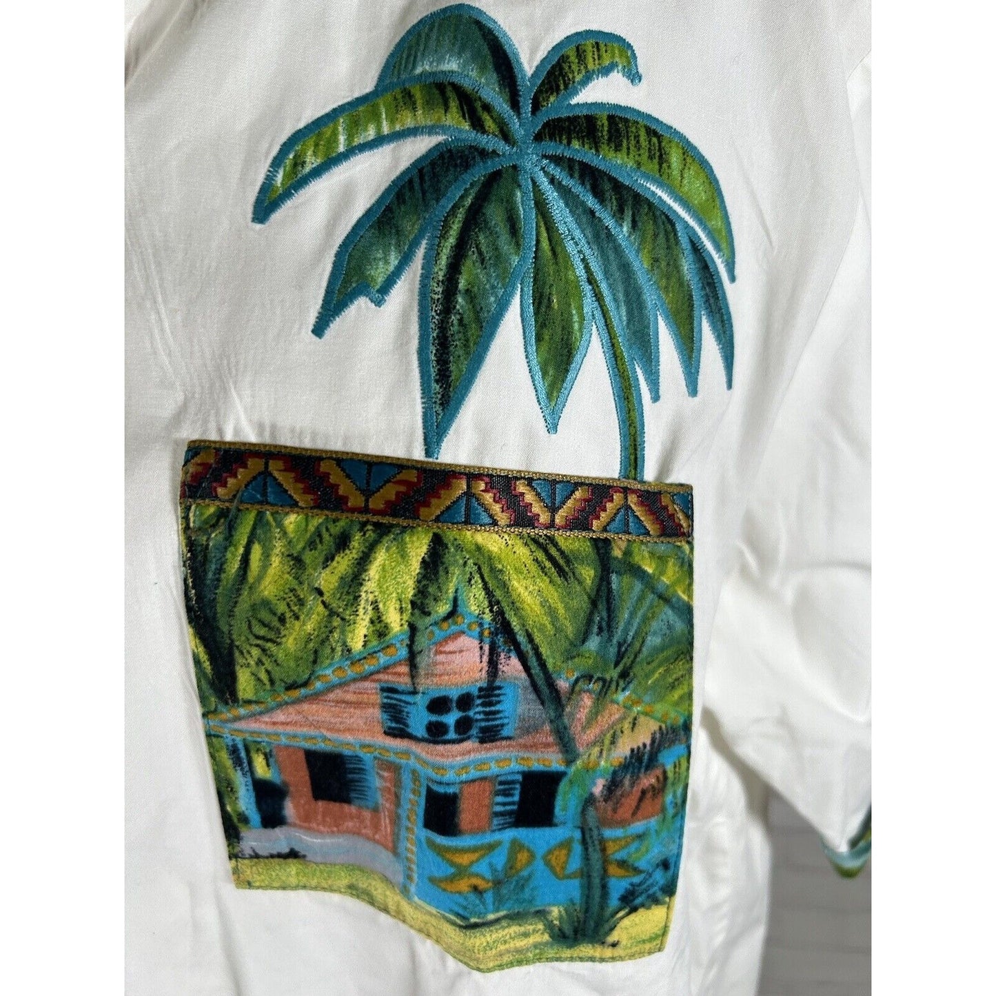 VTG Pine Cove Authentic Dry Goods Women’s Short Sleeve Button Up Shirt XL