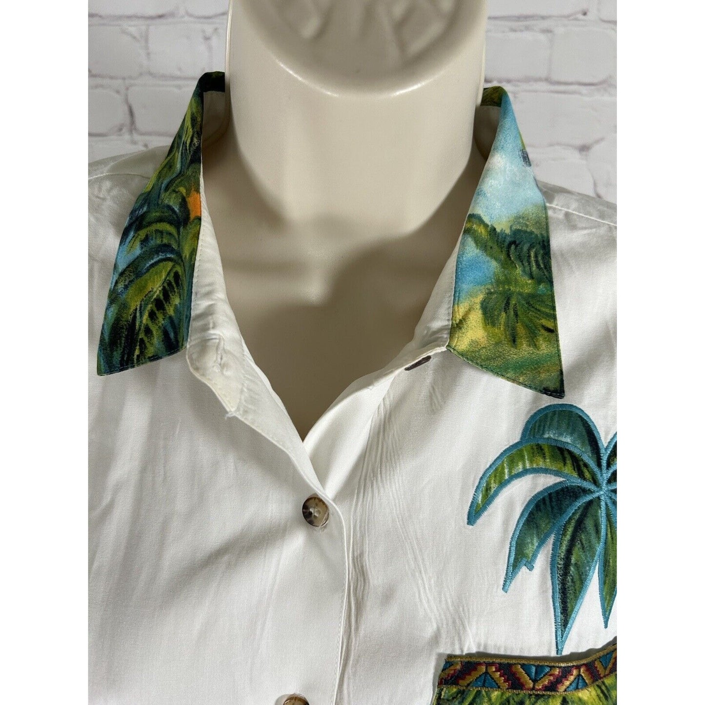 VTG Pine Cove Authentic Dry Goods Women’s Short Sleeve Button Up Shirt XL