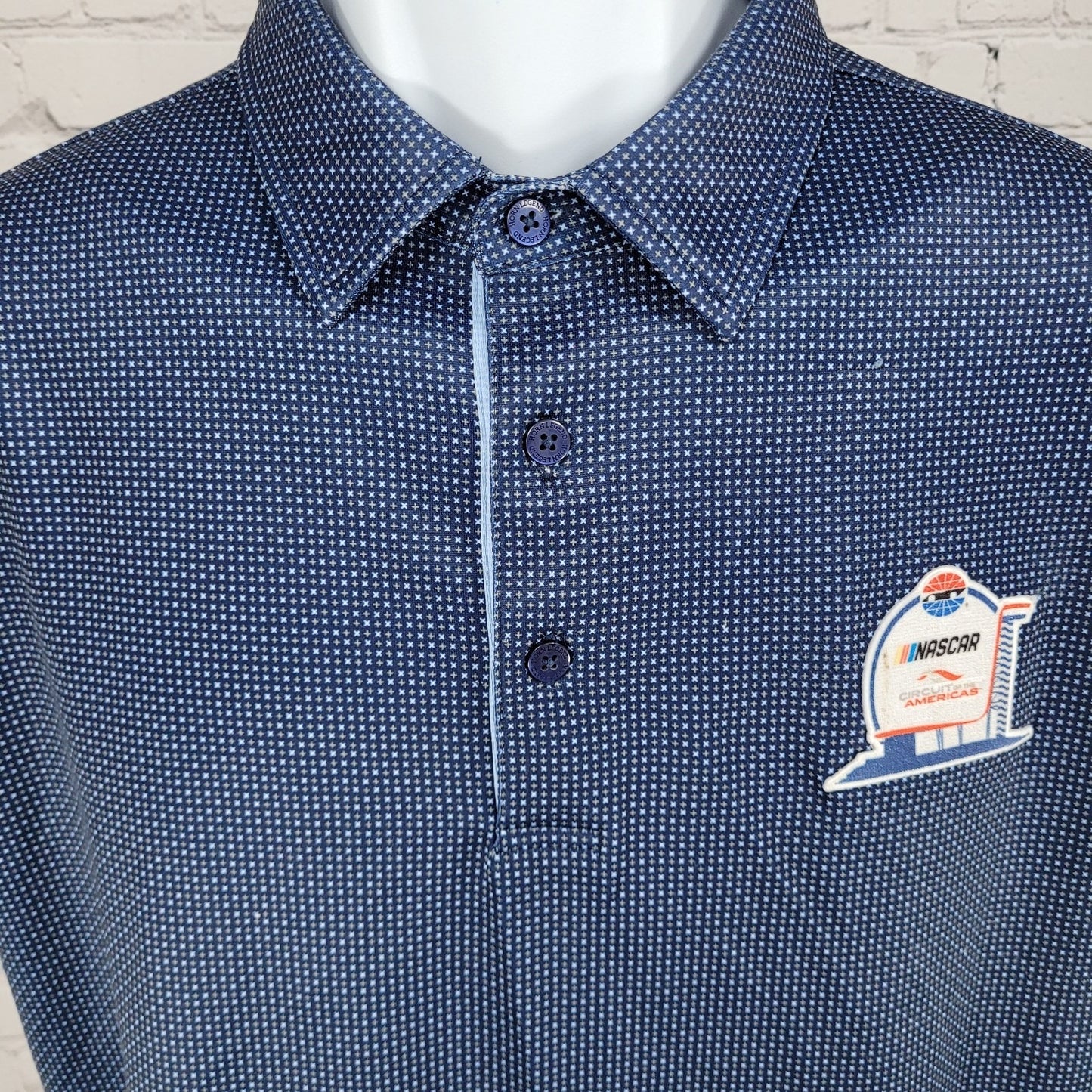 HL Sport Nascar Circuit Of The Americas Bamboo Charcoal Performance Polo Shirt L