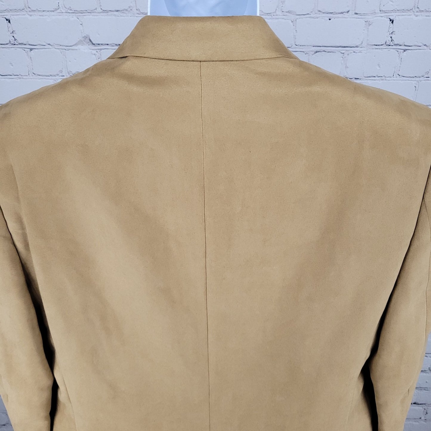 Chaps Ralph Lauren Tan Microfiber 2 Button Vented Notch Blazer Jacket Size 42